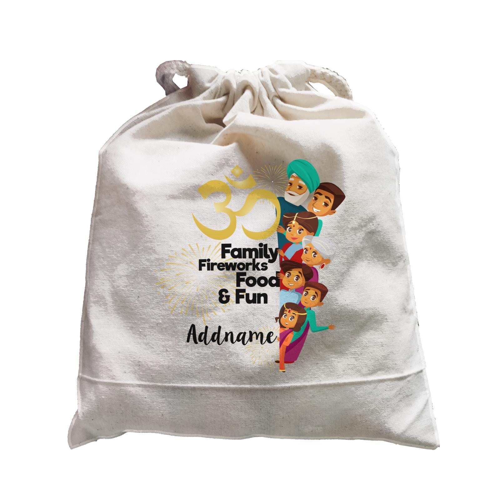 Cute Family OM Family Fireworks Food and Fun Addname Satchel