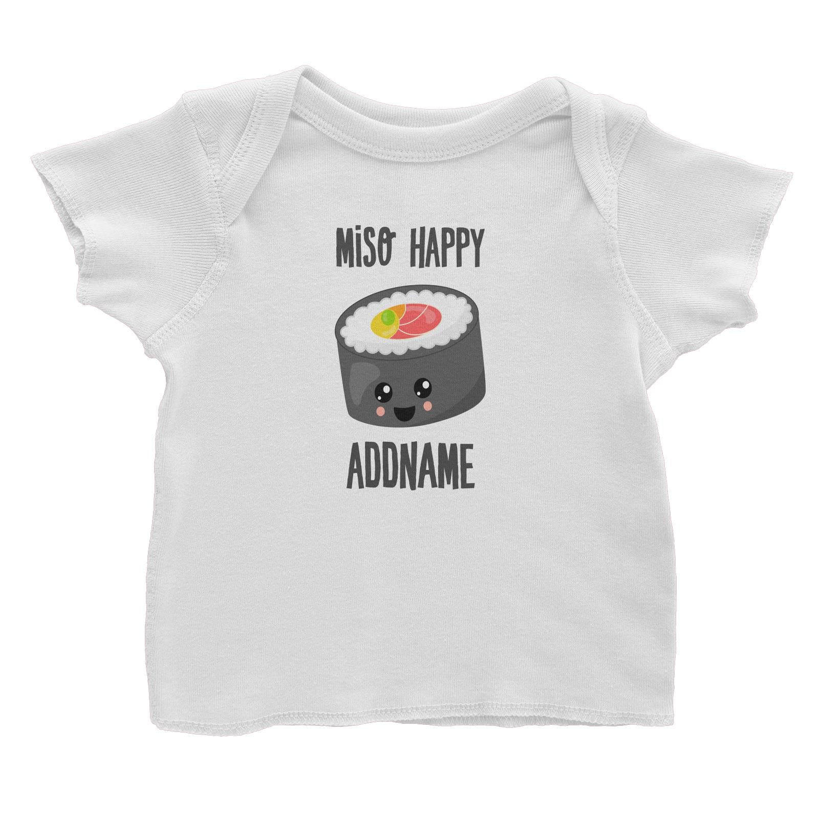 Miso Happy Sushi Circle Roll Addname Baby T-Shirt