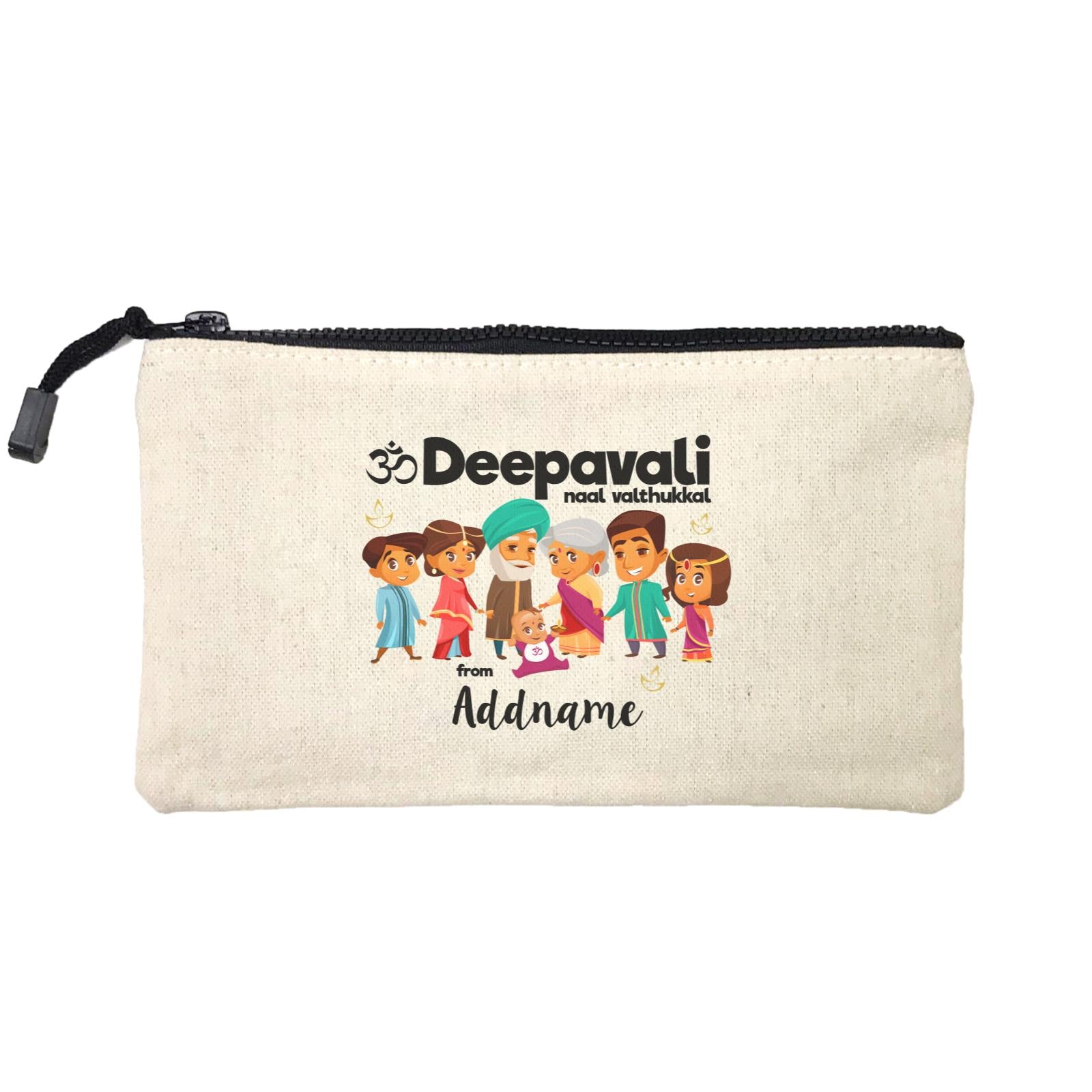 Cute Family Extended OM Deepavali From Addname Mini Accessories Stationery Pouch