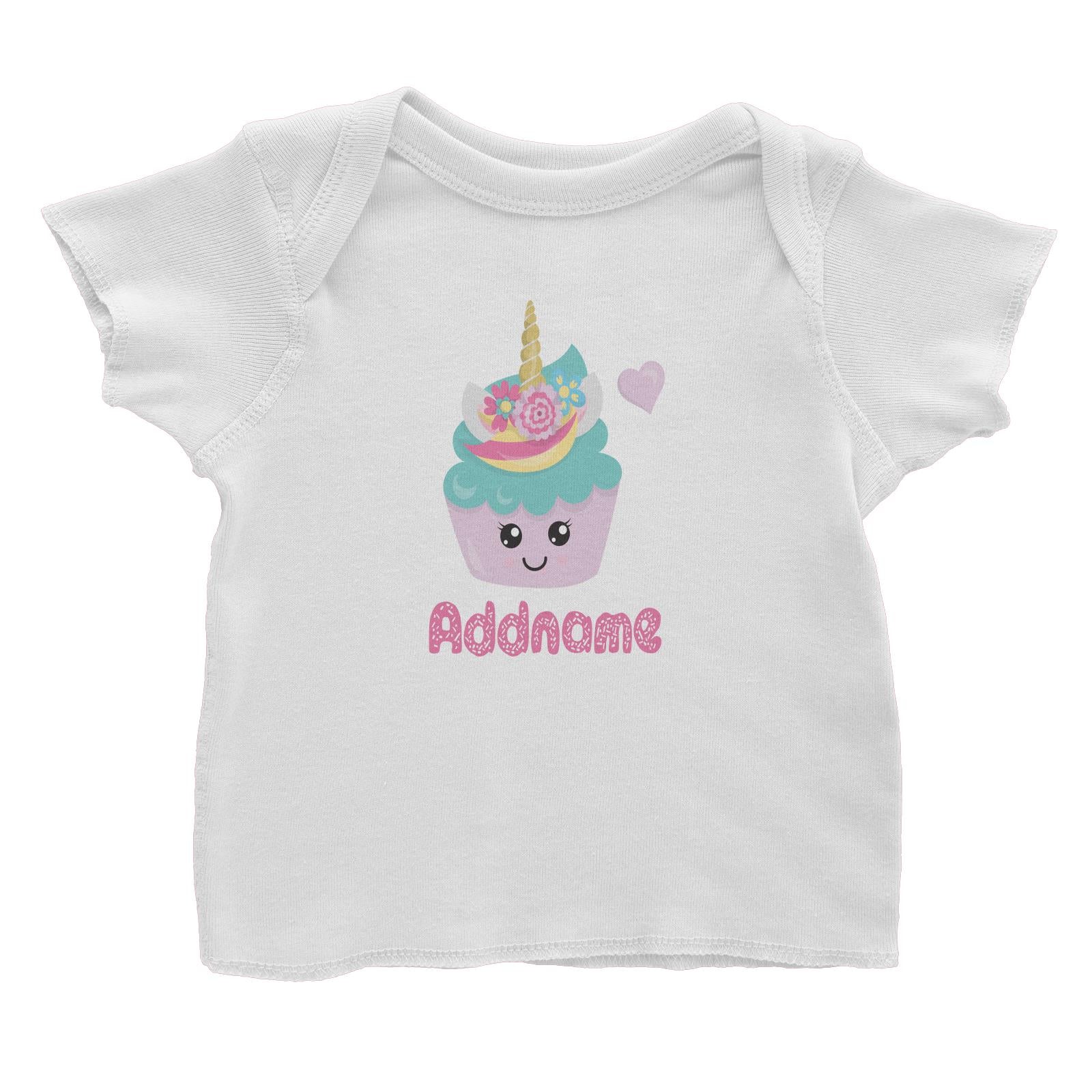 Magical Sweets Purple Cupcake Addname Baby T-Shirt