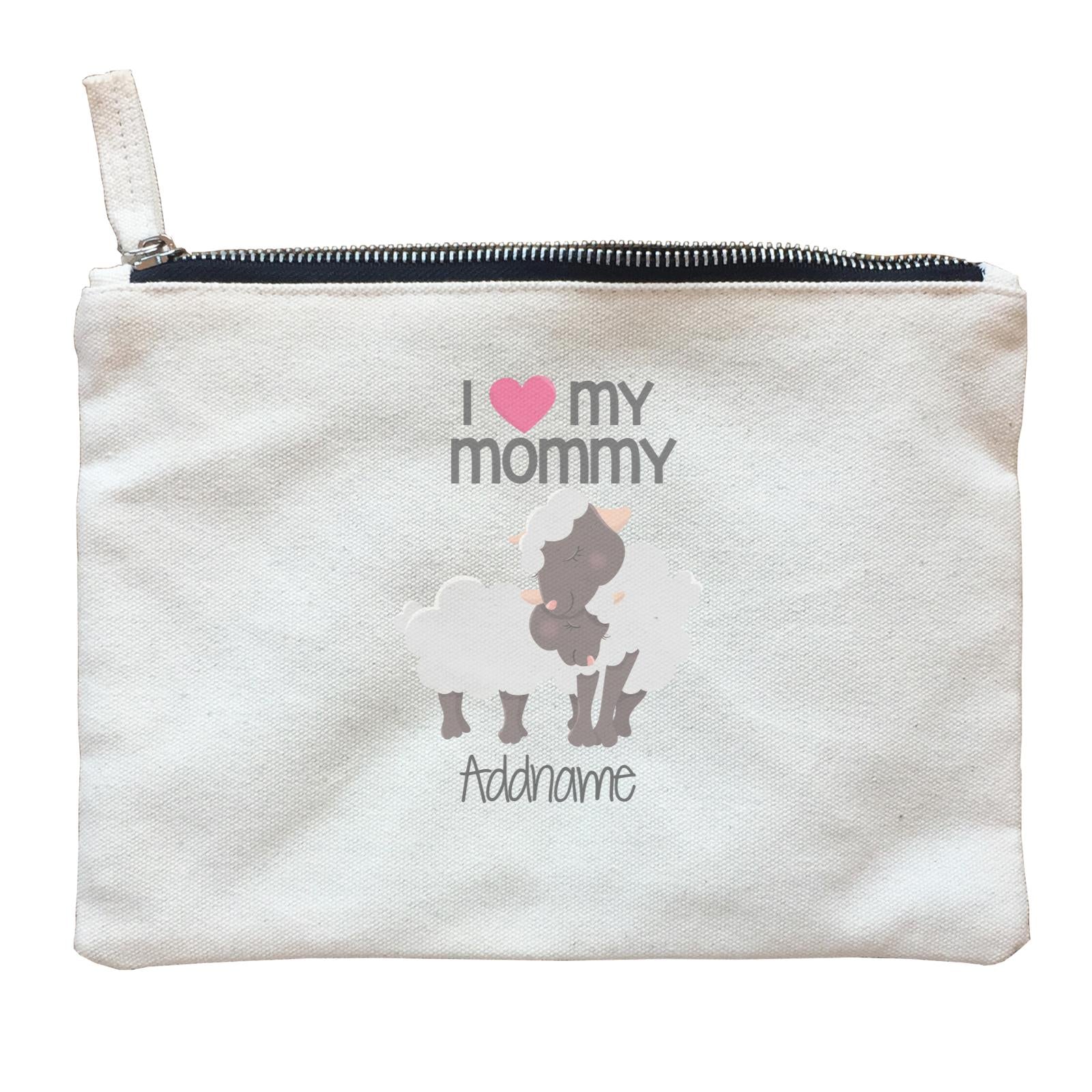 Animal &Loved Ones Sheep I Love My Mommy Addname Zipper Pouch