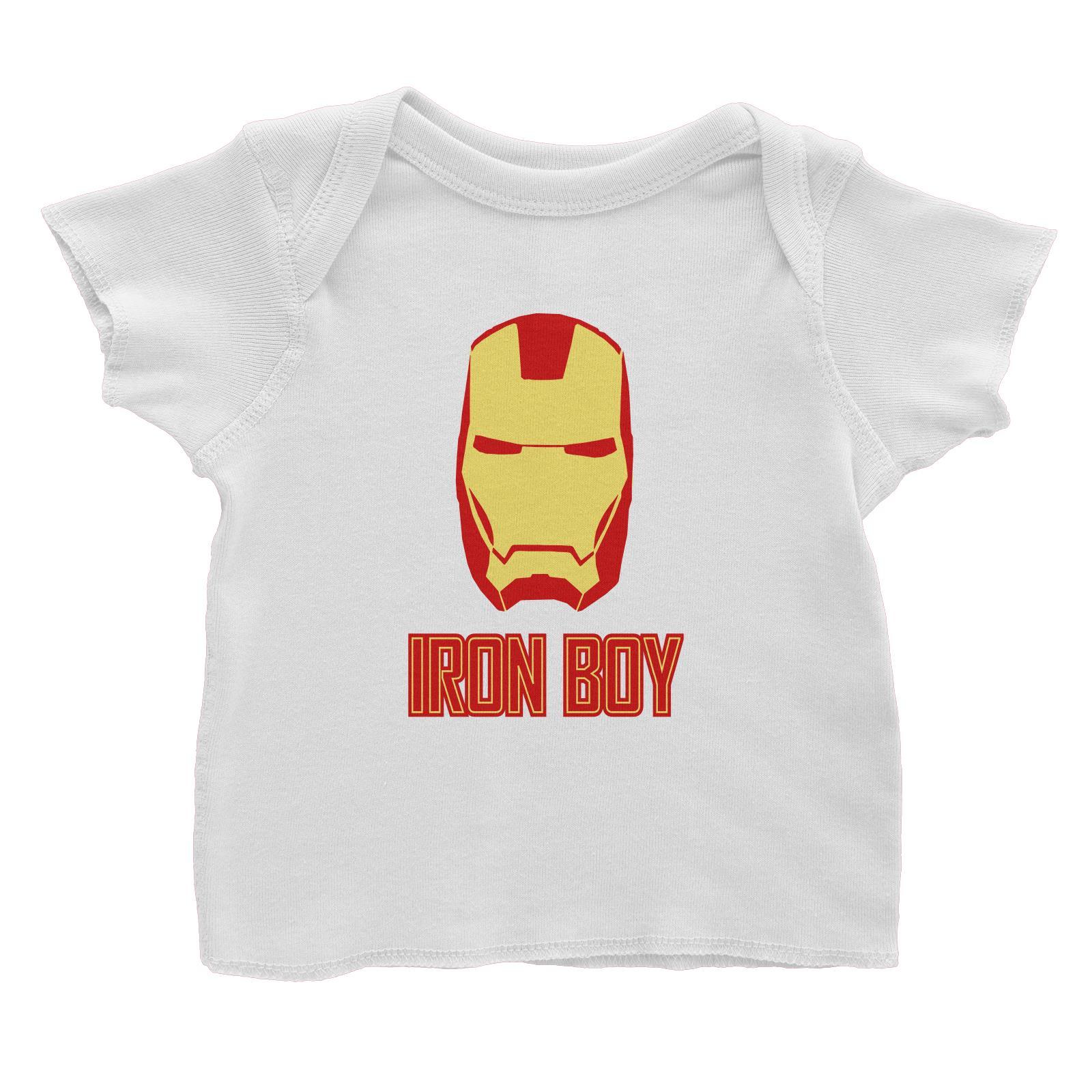 Superhero Iron Boy Baby T-Shirt  Matching Family Personalizable Designs