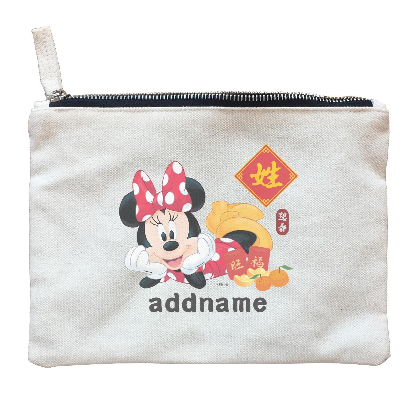 Disney CNY Minnie With Prosperity Elements Personalised ZP Zipper Pouch
