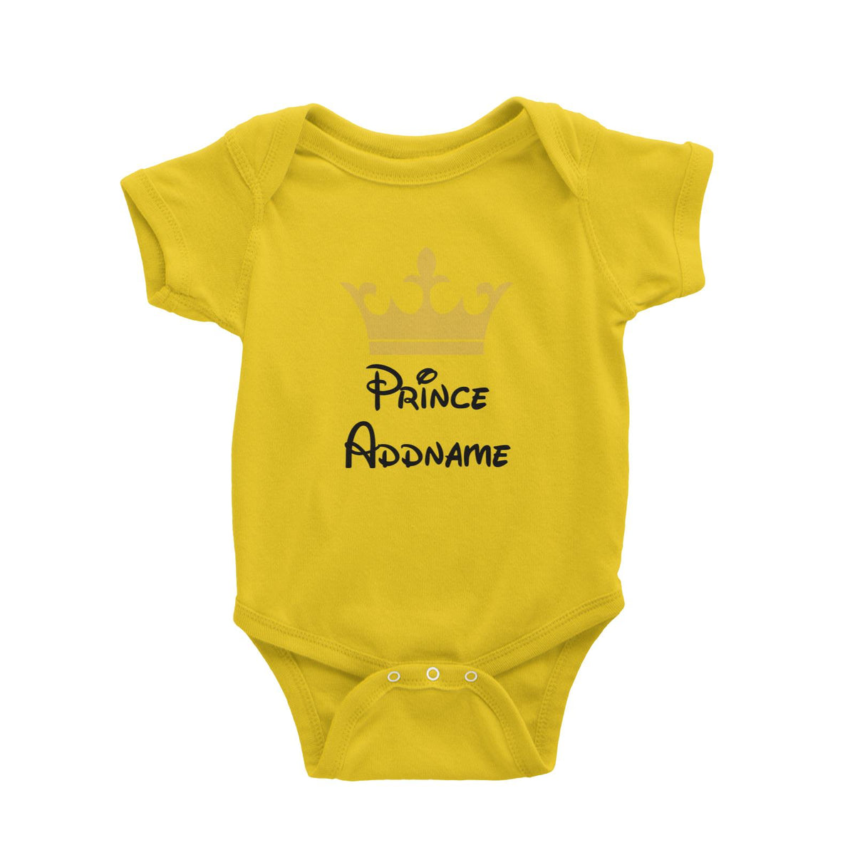 Royal Prince with Crown Addname Baby Romper