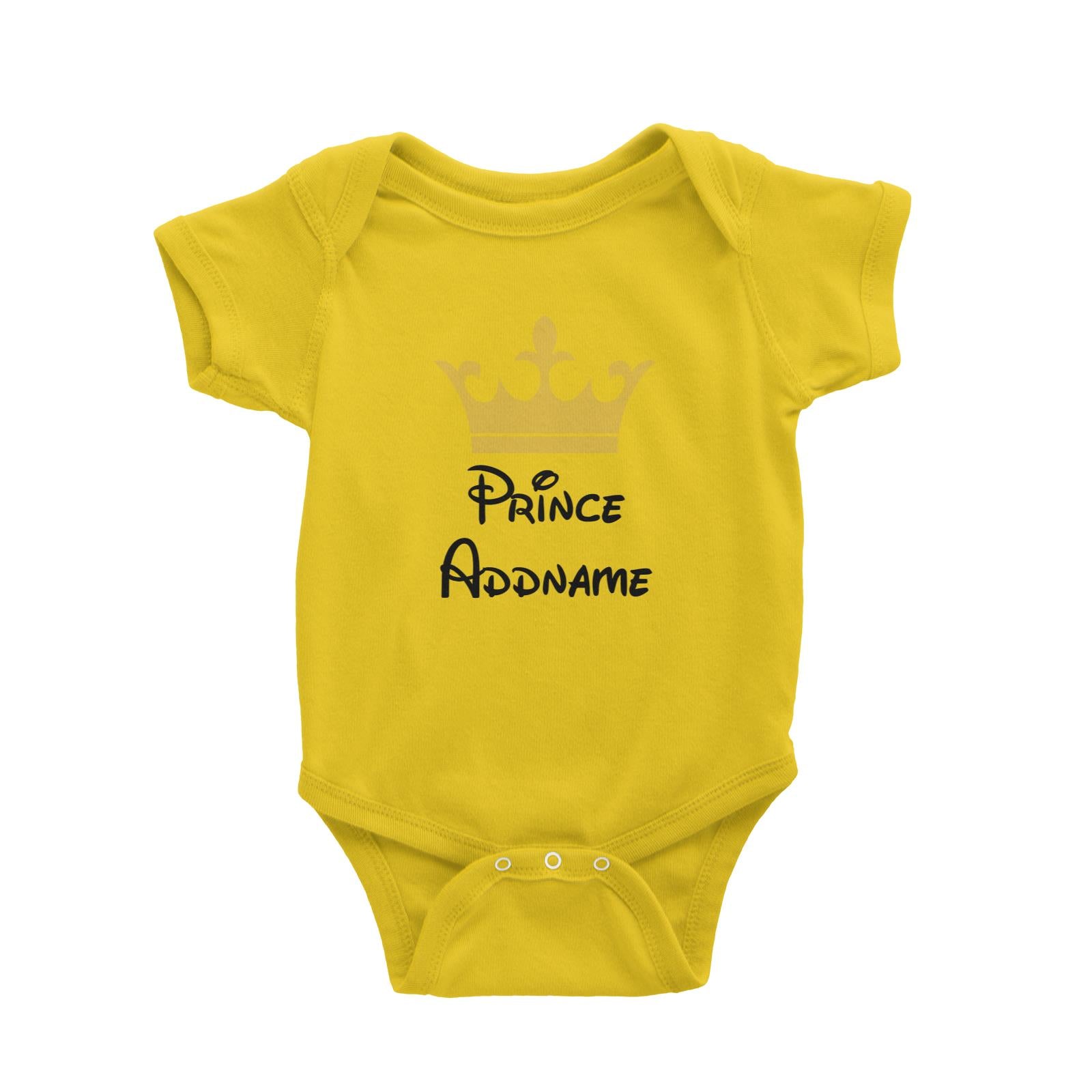 Royal Prince with Crown Addname Baby Romper