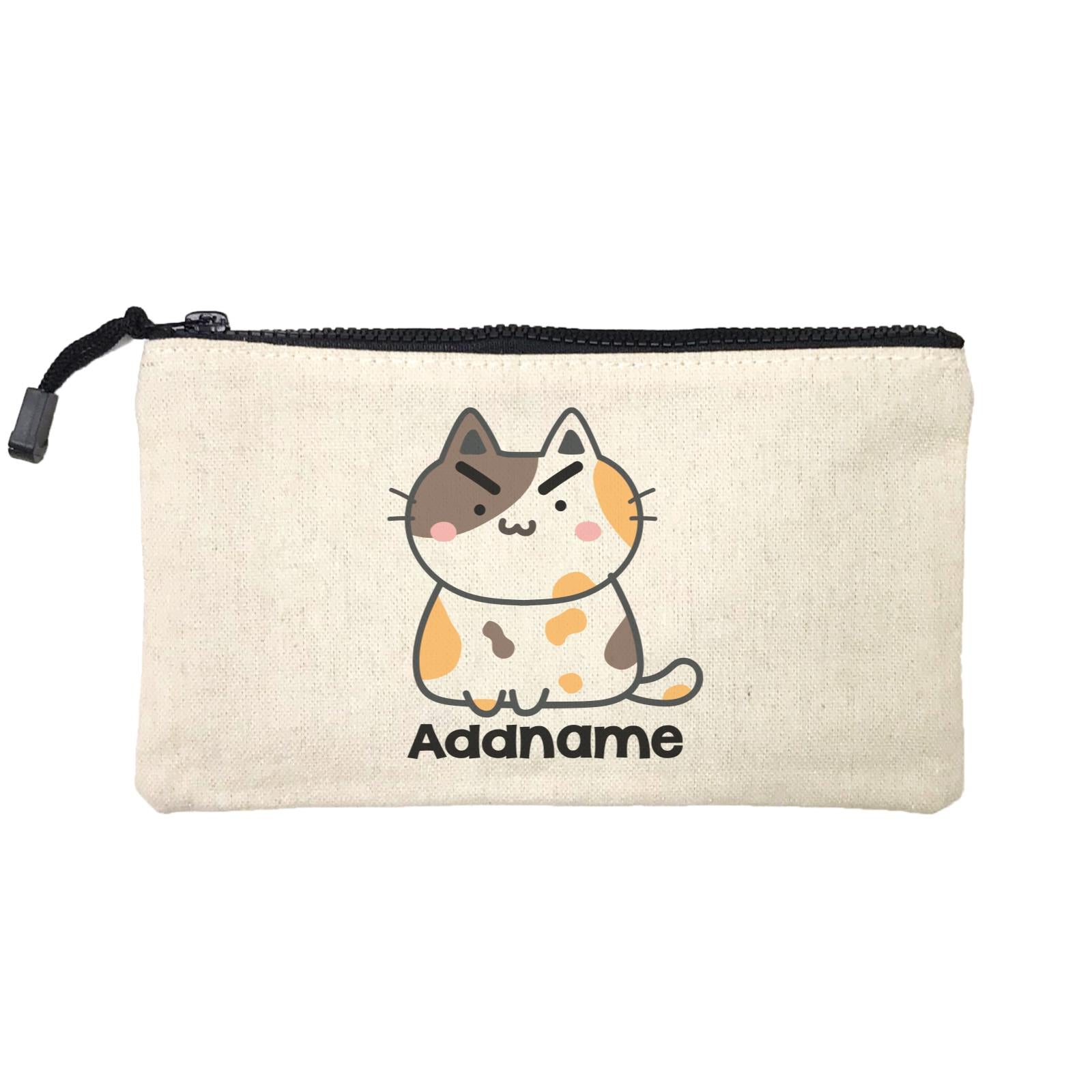 Drawn Adorable Cats Angry Cat Addname Mini Accessories Stationery Pouch