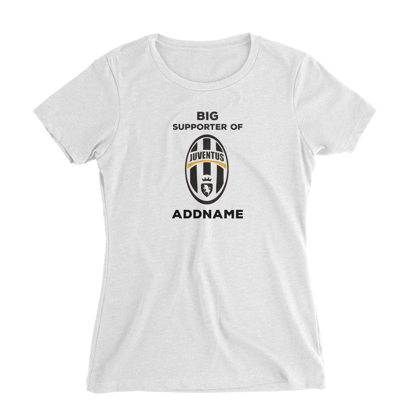 Juventus FC Big Supporter Personalizable with Name Women's Slim Fit T-Shirt