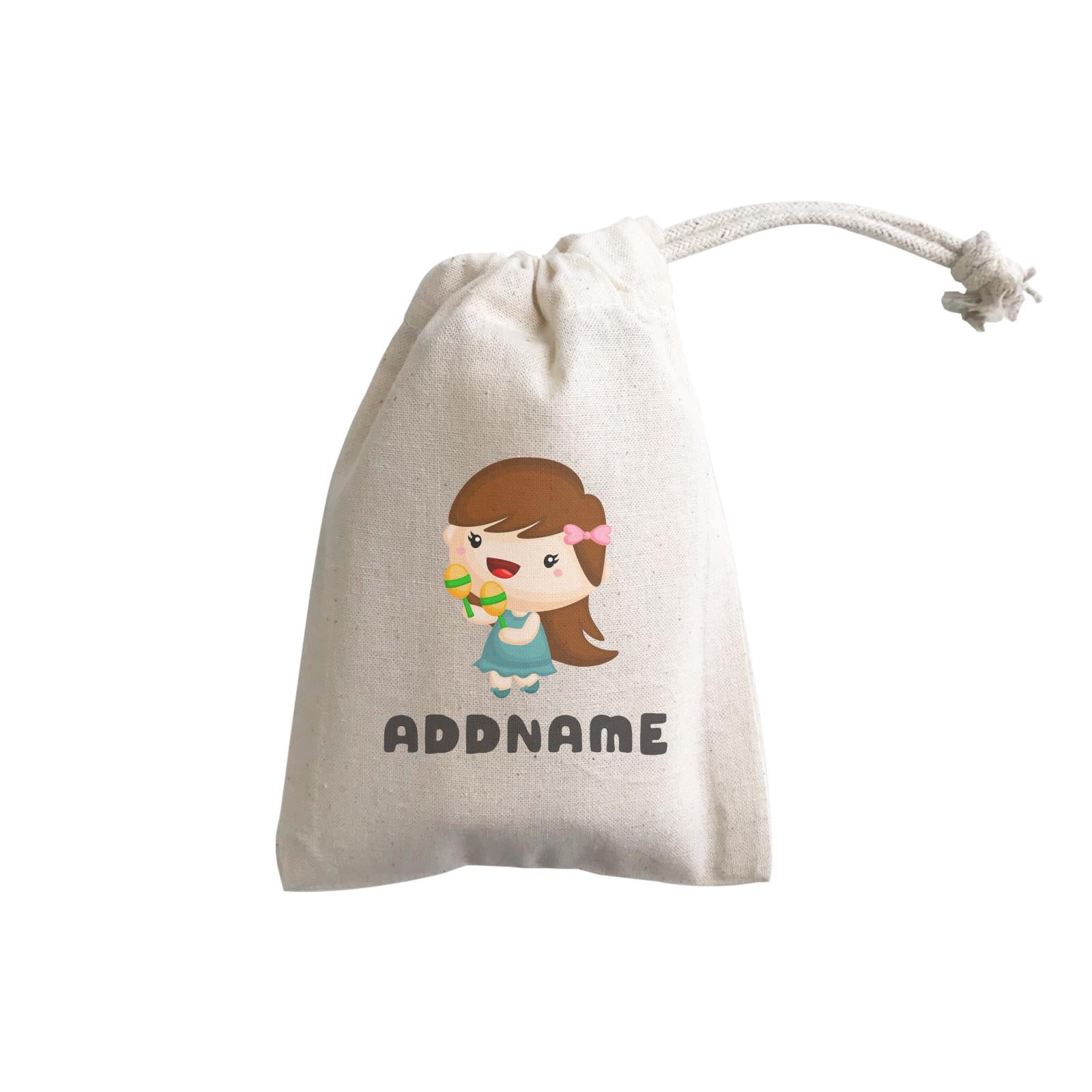 Birthday Music Band Girl Playing Maracas Addname GP Gift Pouch