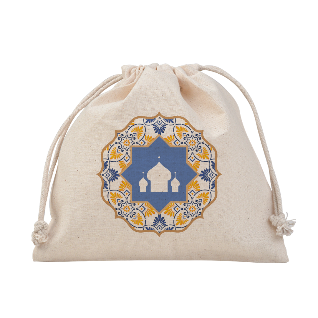 Moroccan Series - Arabesque Butter Blue Accessories Satchel