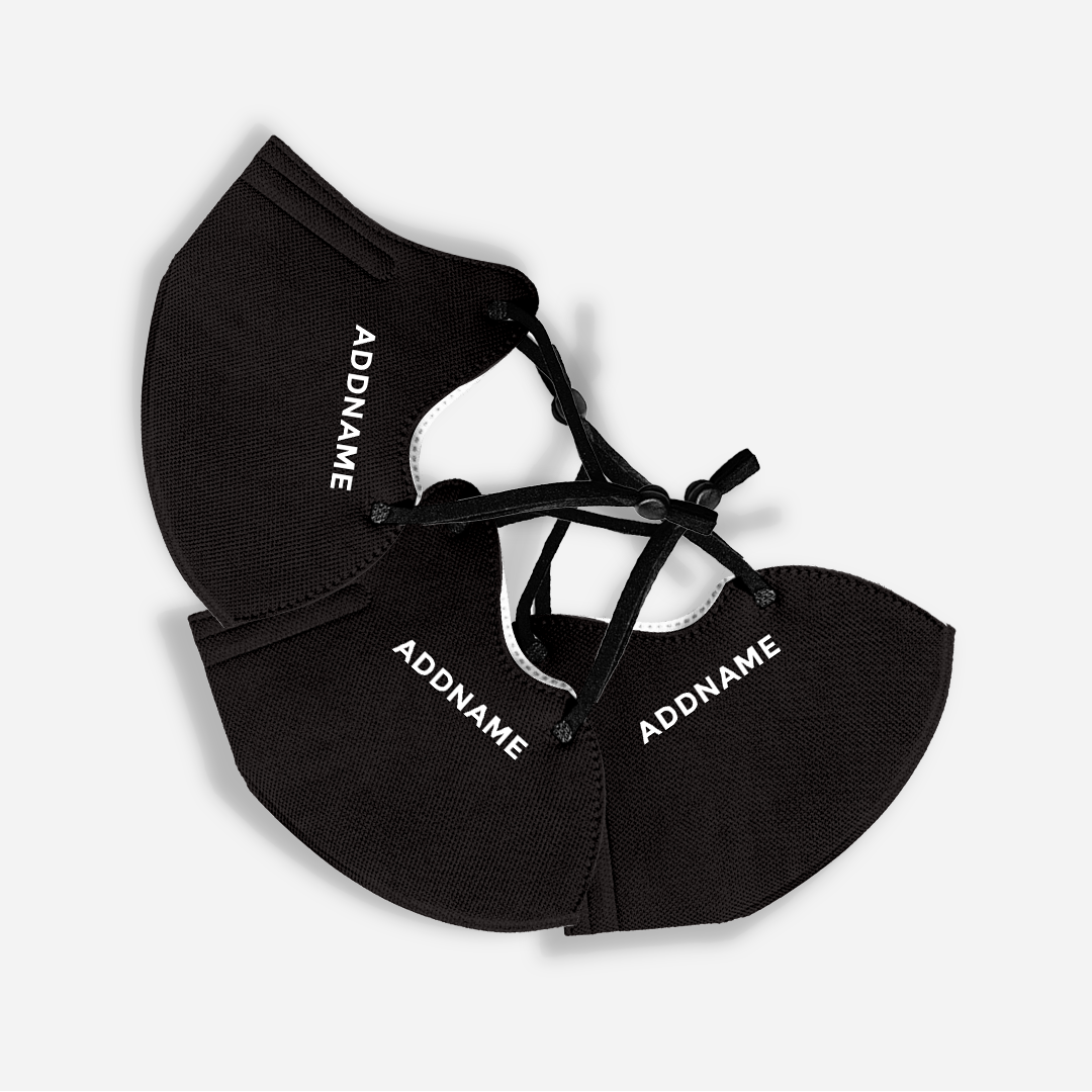 Kids Ergo Face Mask - Black (3pcs)