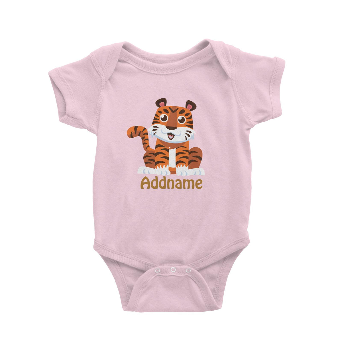 Animal Safari Jungle Tiger Addname Baby Romper