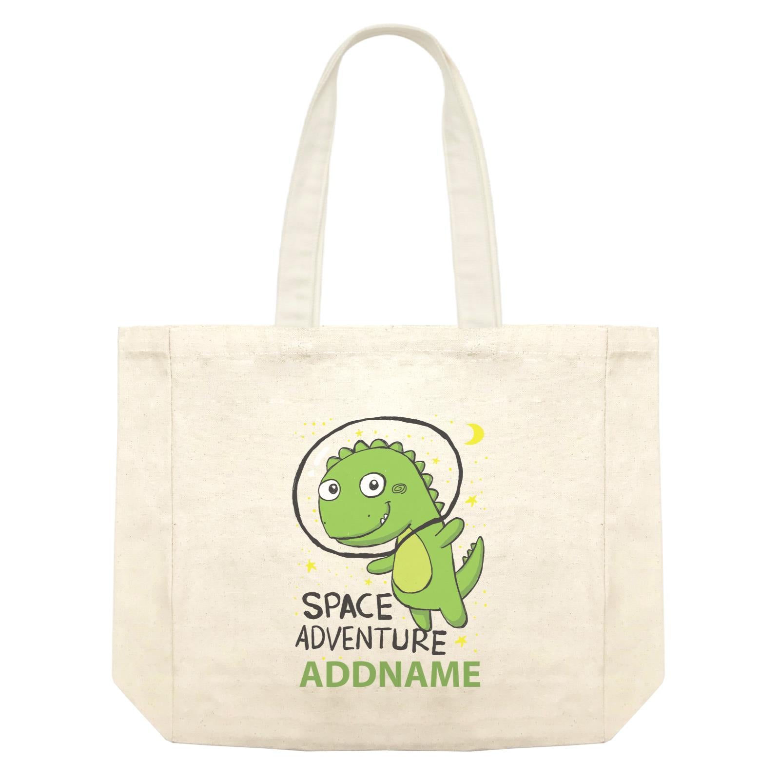 Cool Cute Dinosaur Space Adventure Addname Shopping Bag