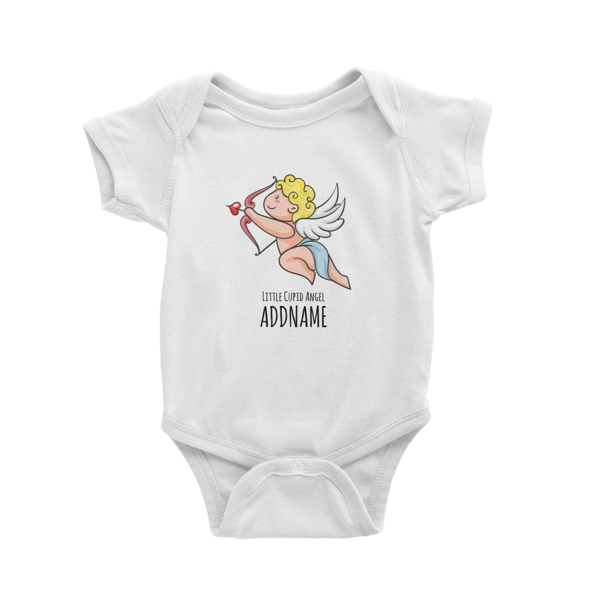 Cartoon Little Cupid Angel White White Baby Romper