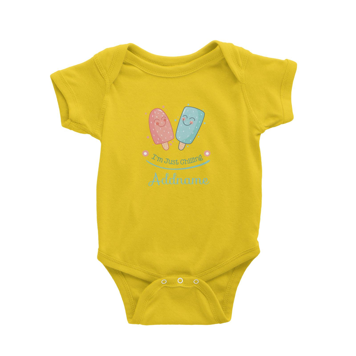 Cute Ice Creams I Am Just Chilling Addname Baby Romper