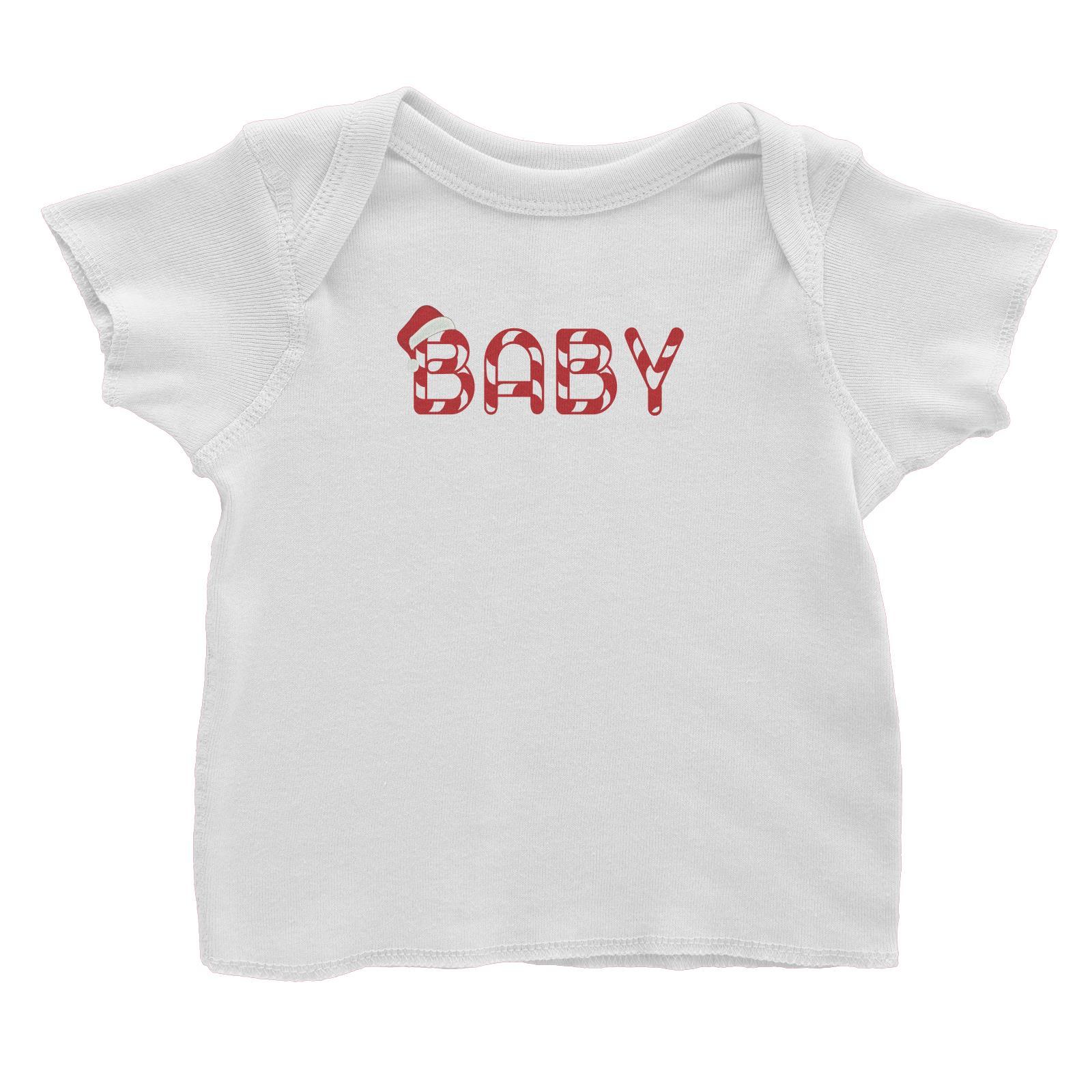 Candy Cane Alphabet Baby with Santa Hat Baby T-Shirt
