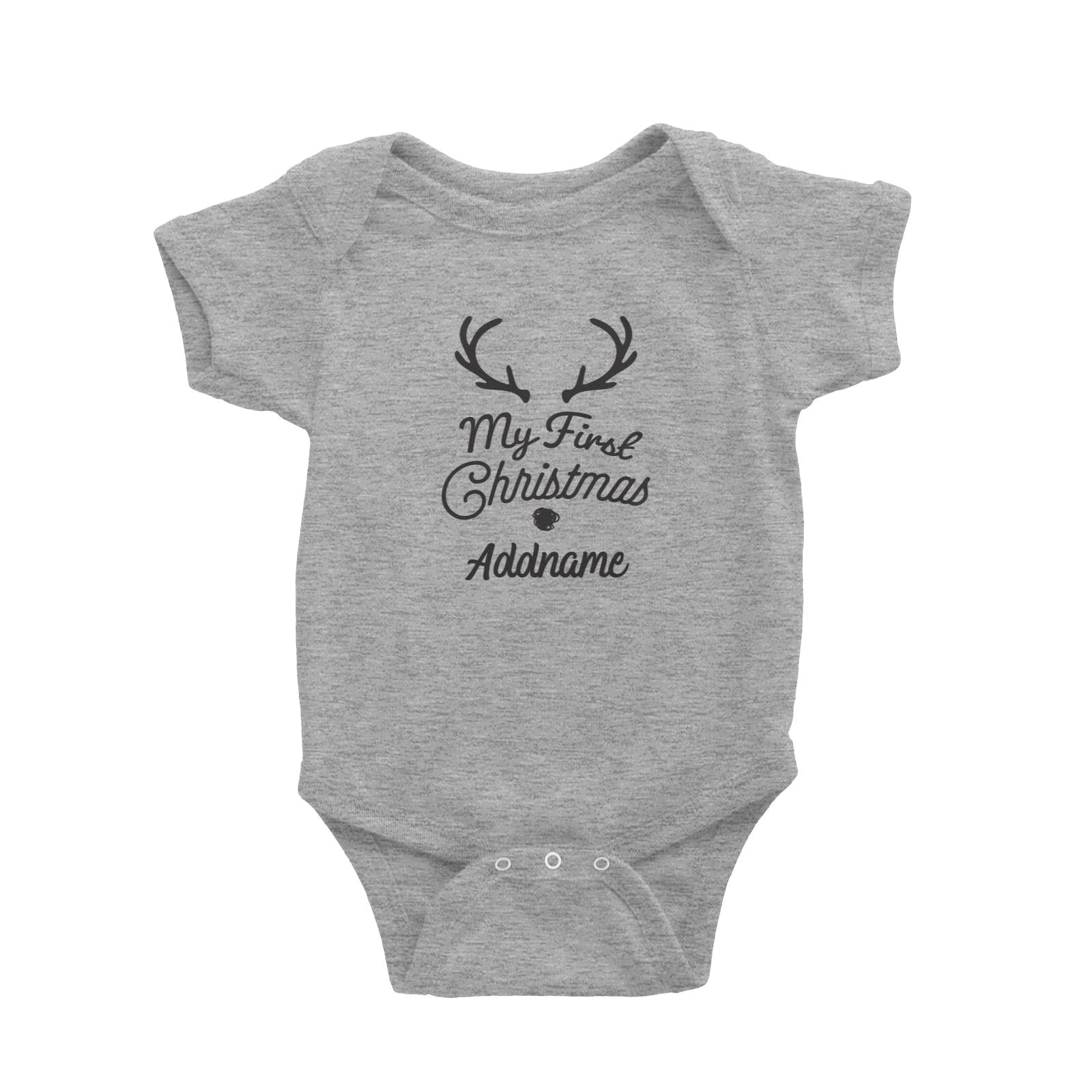 Christmas Series Antler My First Christmas Baby Romper