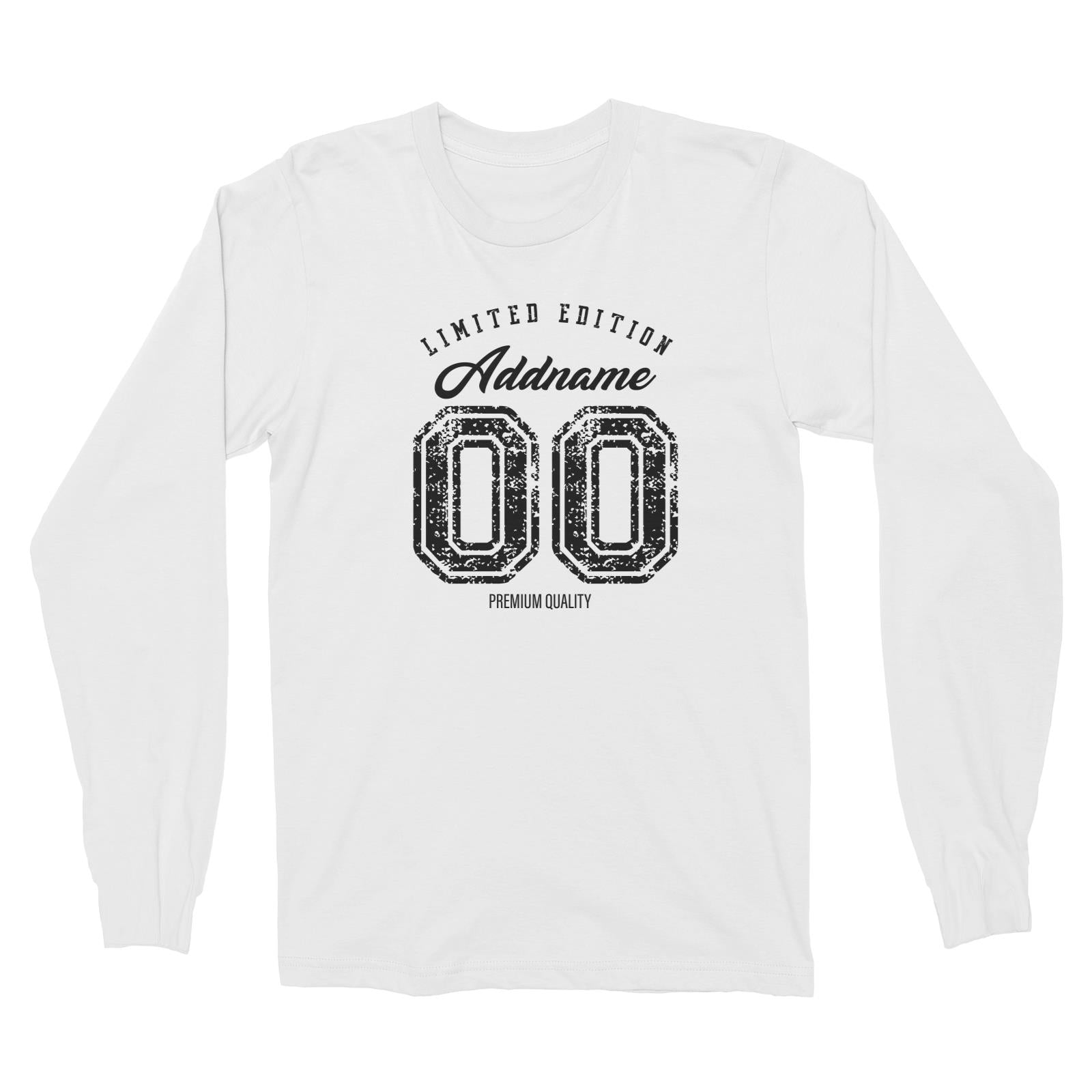 Limited Edition Premium Quality Personalizable with Name and Number Long Sleeve Unisex T-Shirt