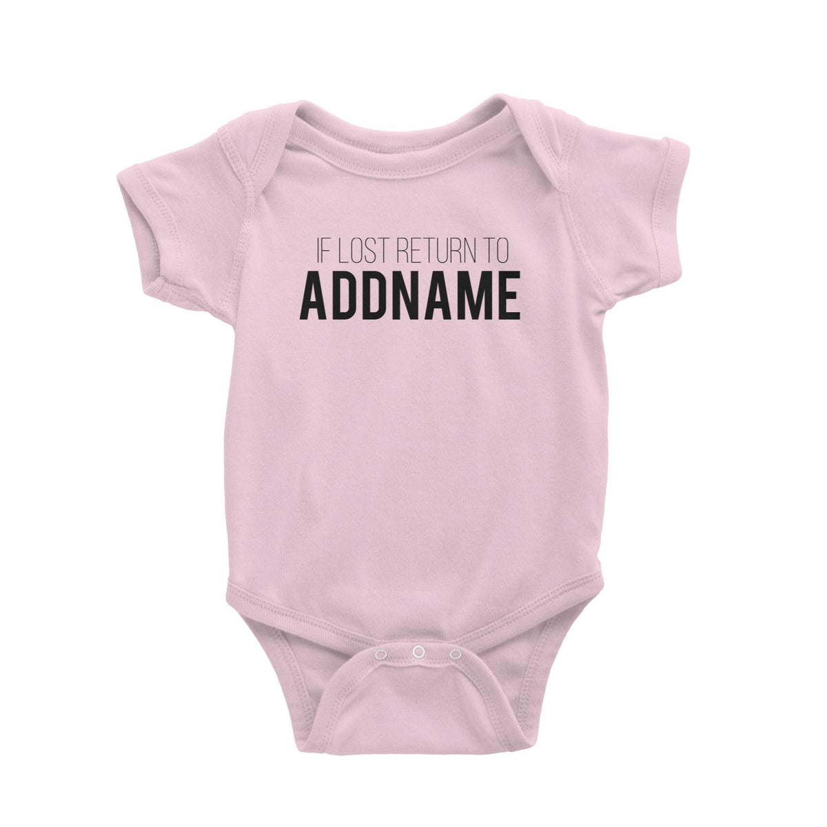 If Lost Return To Addname Baby Romper