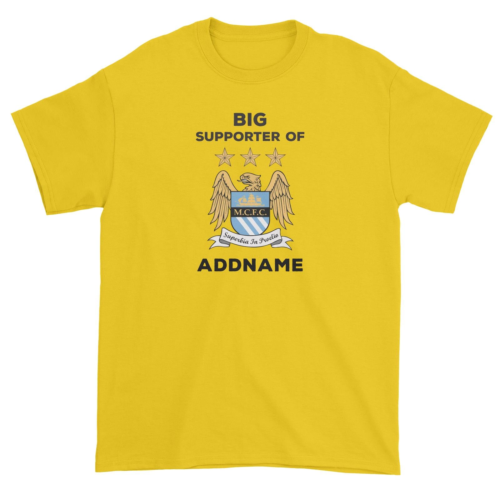 Manchester City FC 2 Big Supporter Personalizable with Name Unisex T-Shirt