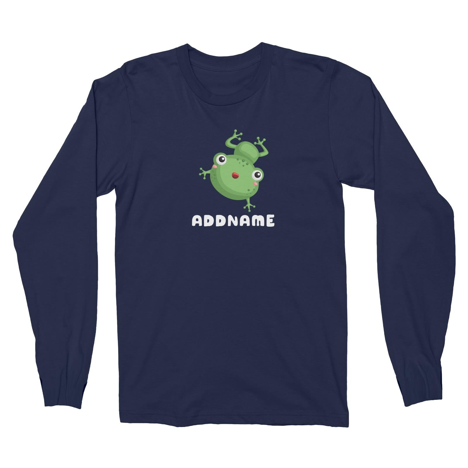Birthday Frog Frog Happy Jumping Addname Long Sleeve Unisex T-Shirt