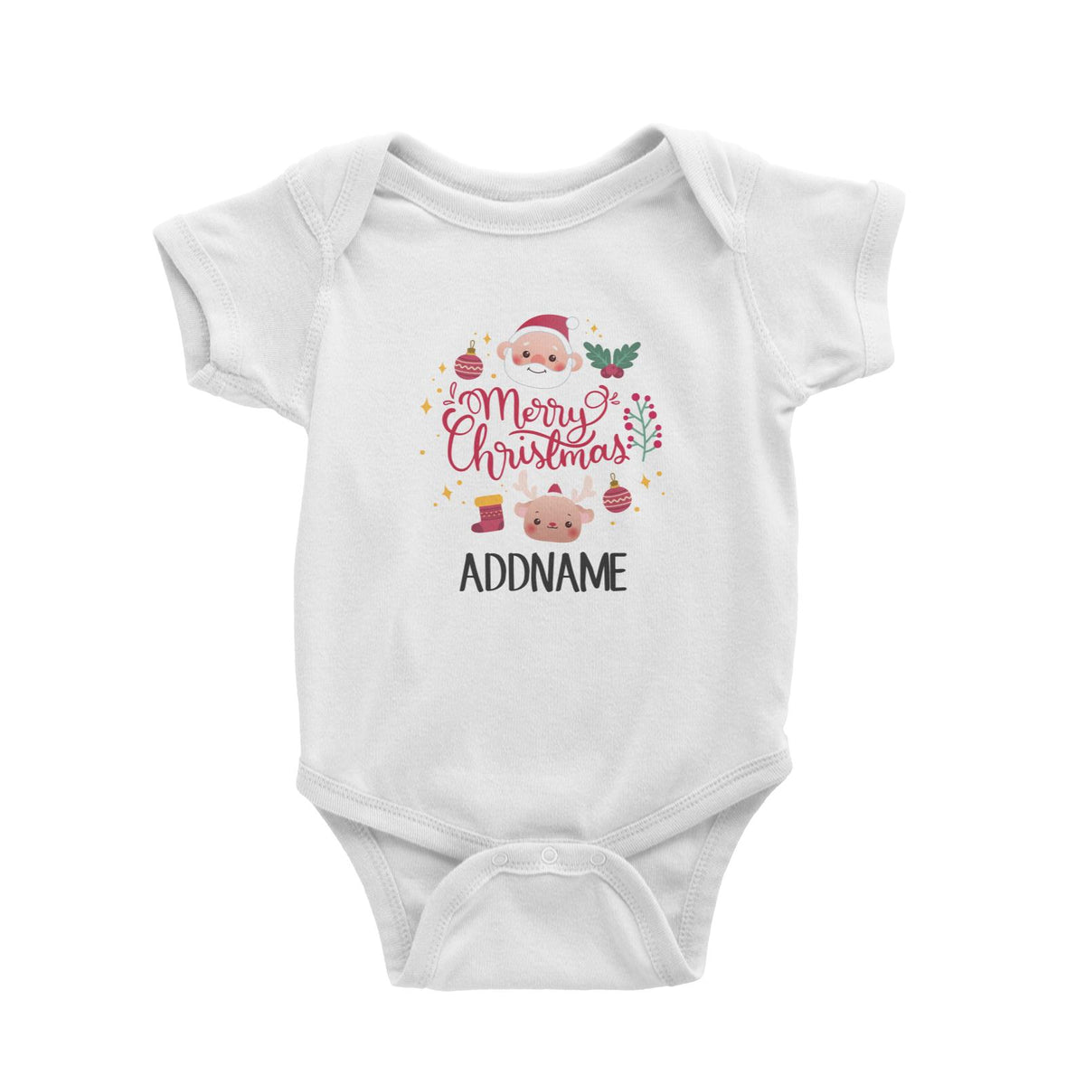 Christmas Cute Animal Series Merry Christmas Baby Romper