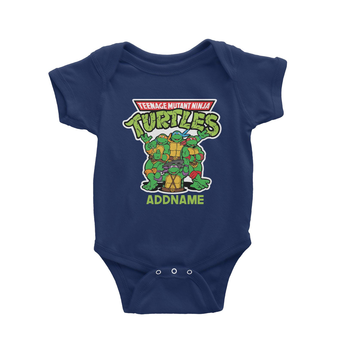 Ninja Turtles Theme Addname Baby Romper