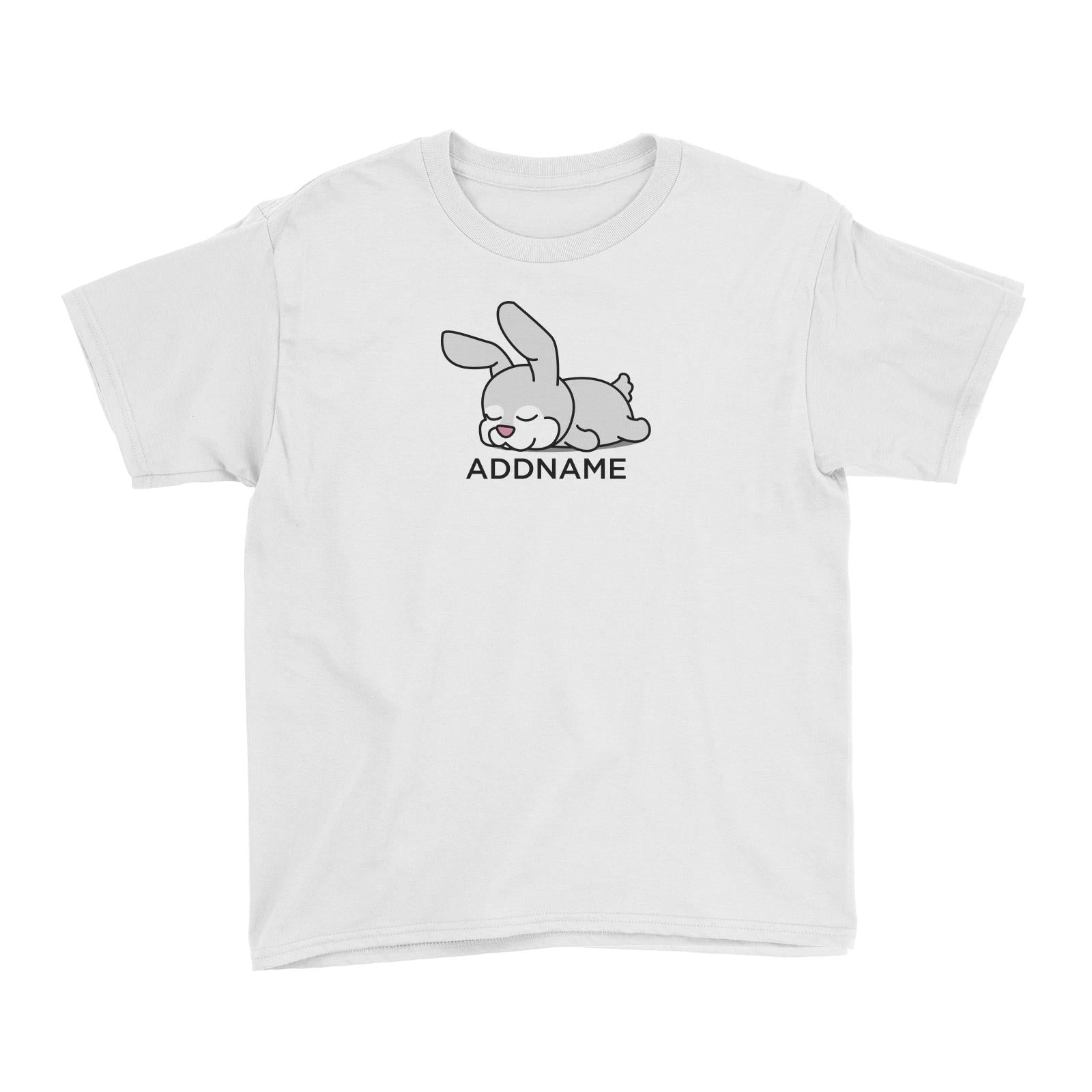Lazy Bunny Addname Kid's T-Shirt (FLASH DEAL)