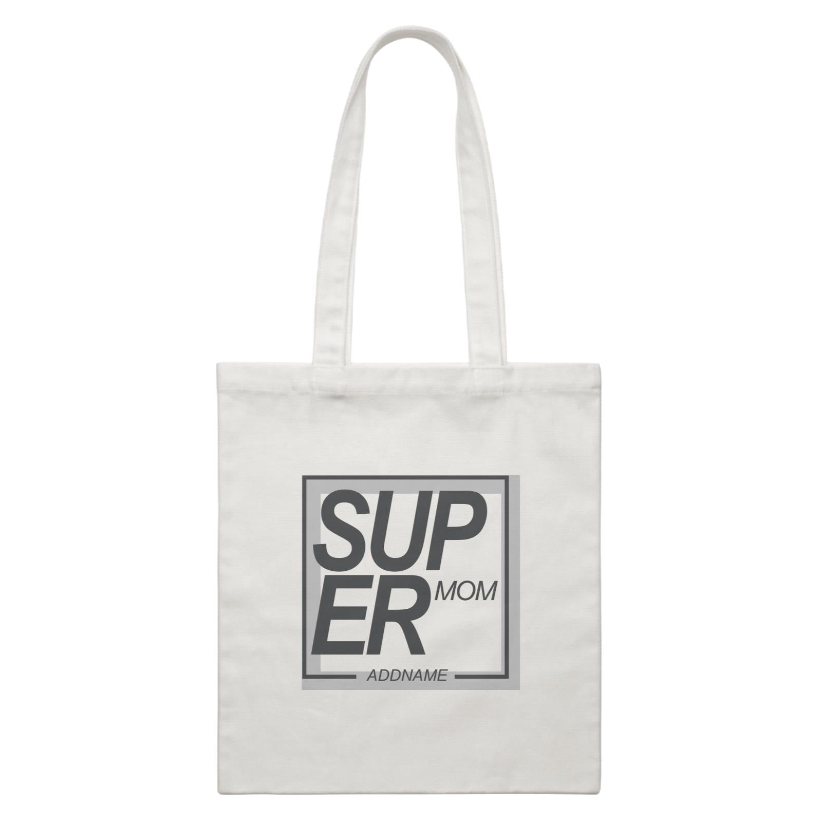 Super Box Family Super Mom Addname White Canvas Bag