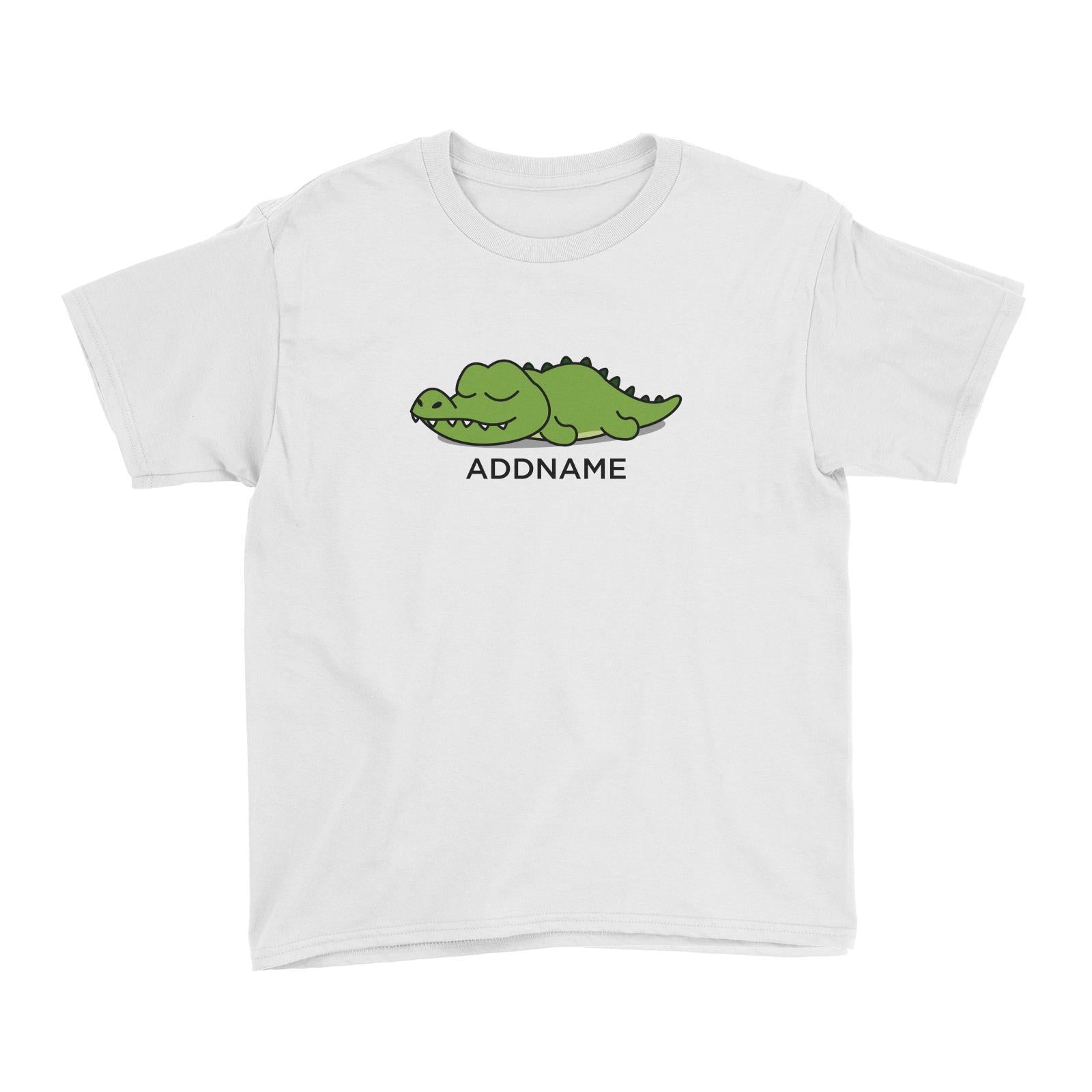 Lazy Crocodile Addname Kid's T-Shirt