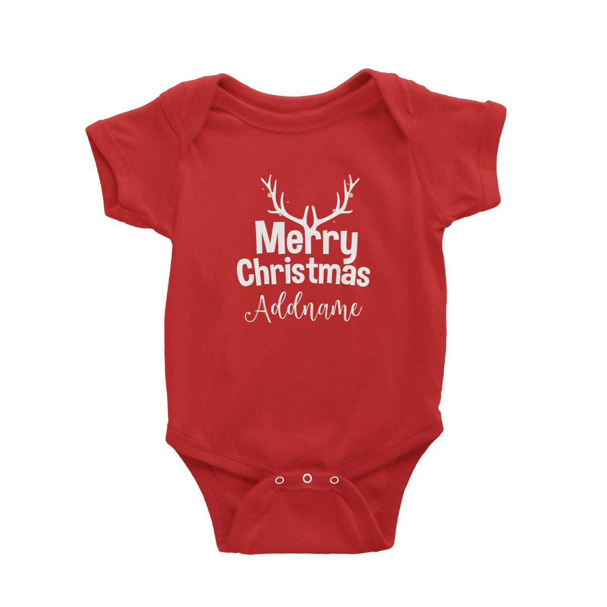 Christmas Series Antler Merry Christmas Baby Romper