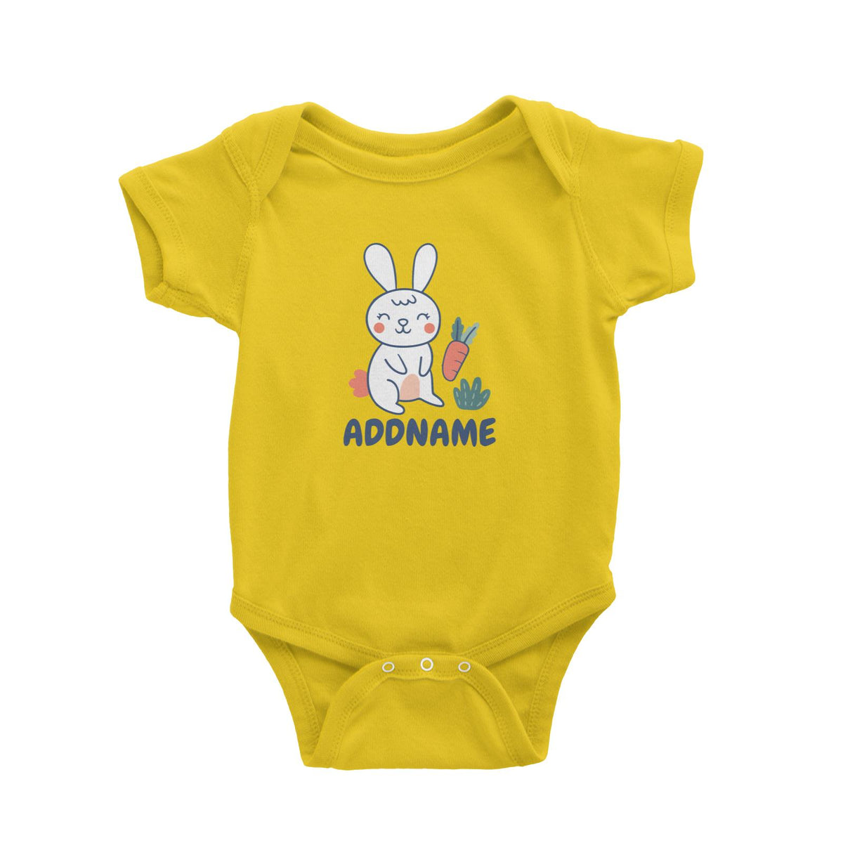 Super Cute Rabbit Standing In Bushes Baby Romper