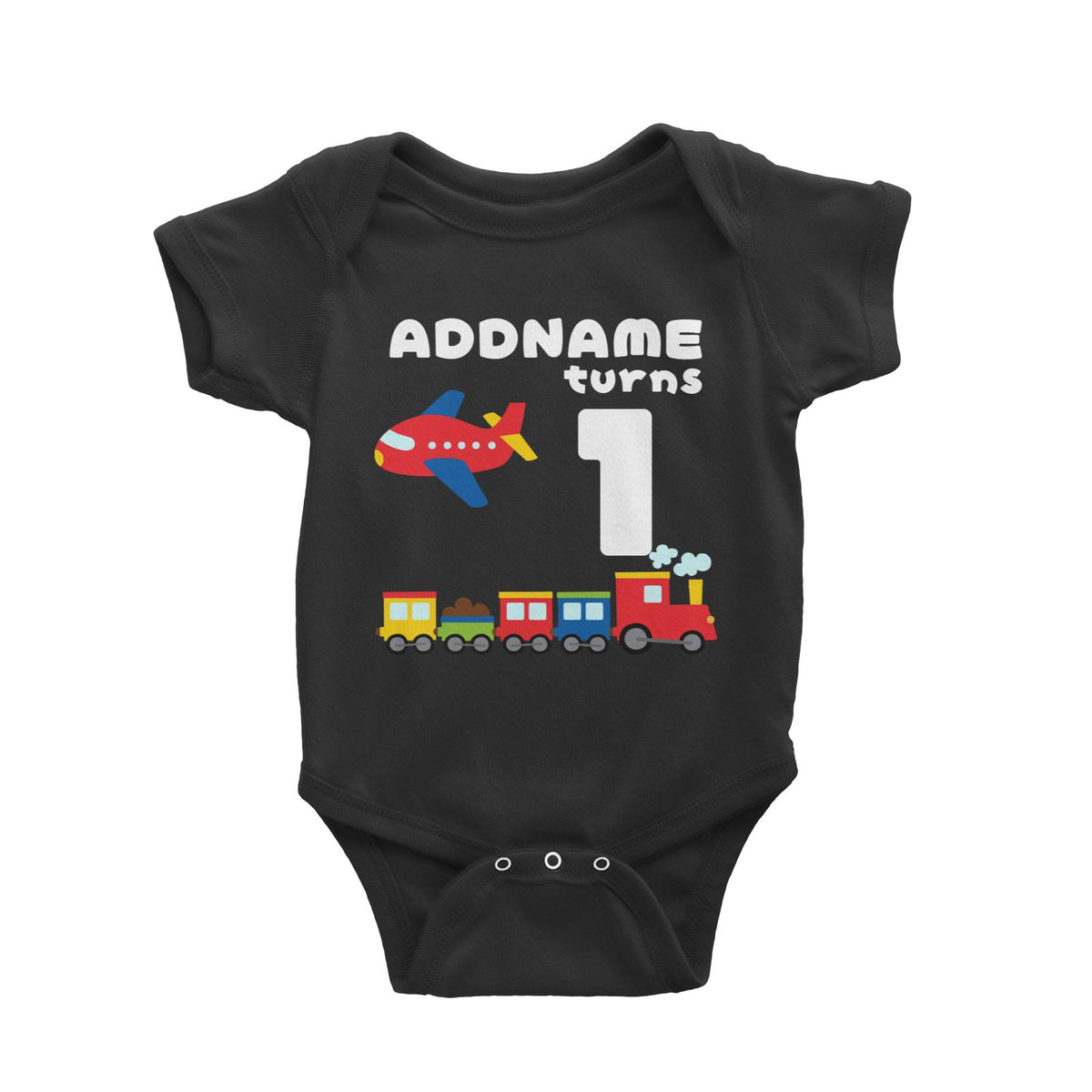 Transportation Birthday Theme 2 Personalizable with Name and Number Baby Romper