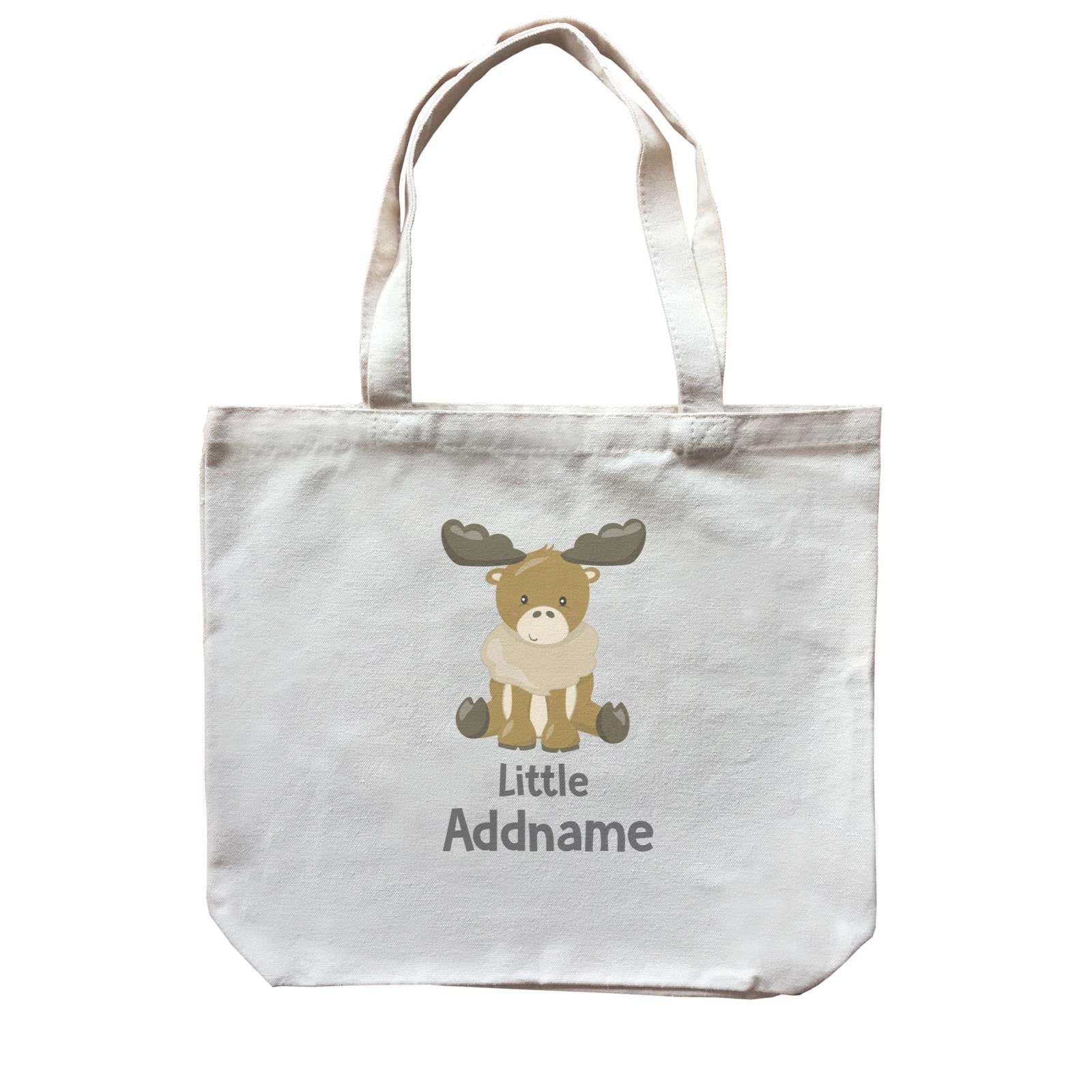 Arctic Animals Little Moose Addname Canvas Bag