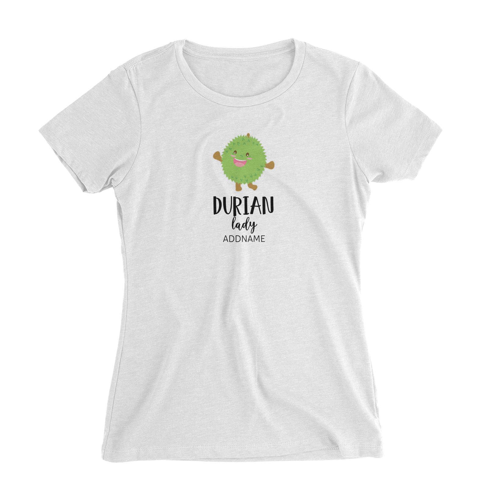 Cute Durian Lady Women's Slim Fit T-Shirt