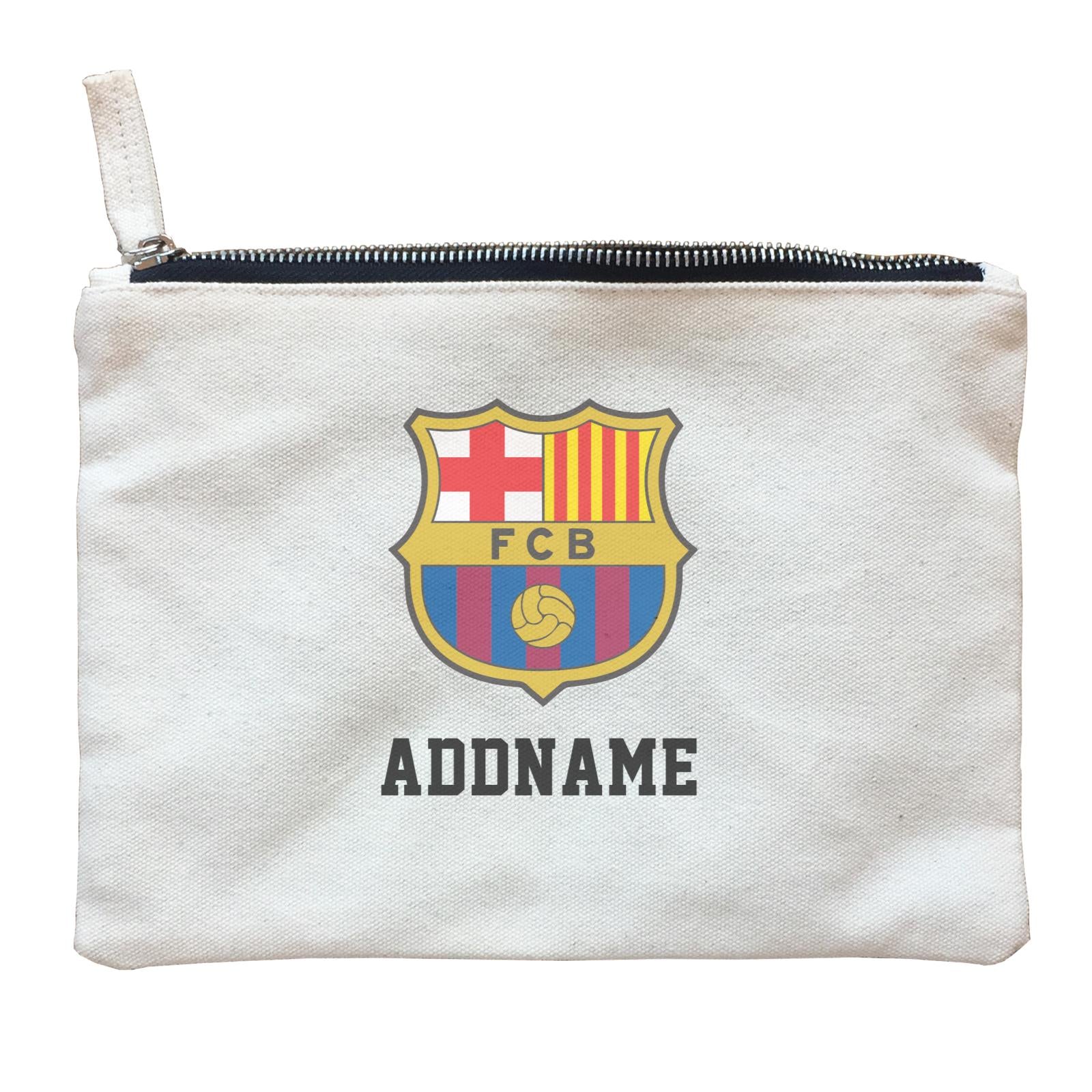 Barcelona Football Logo Addname Zipper Pouch