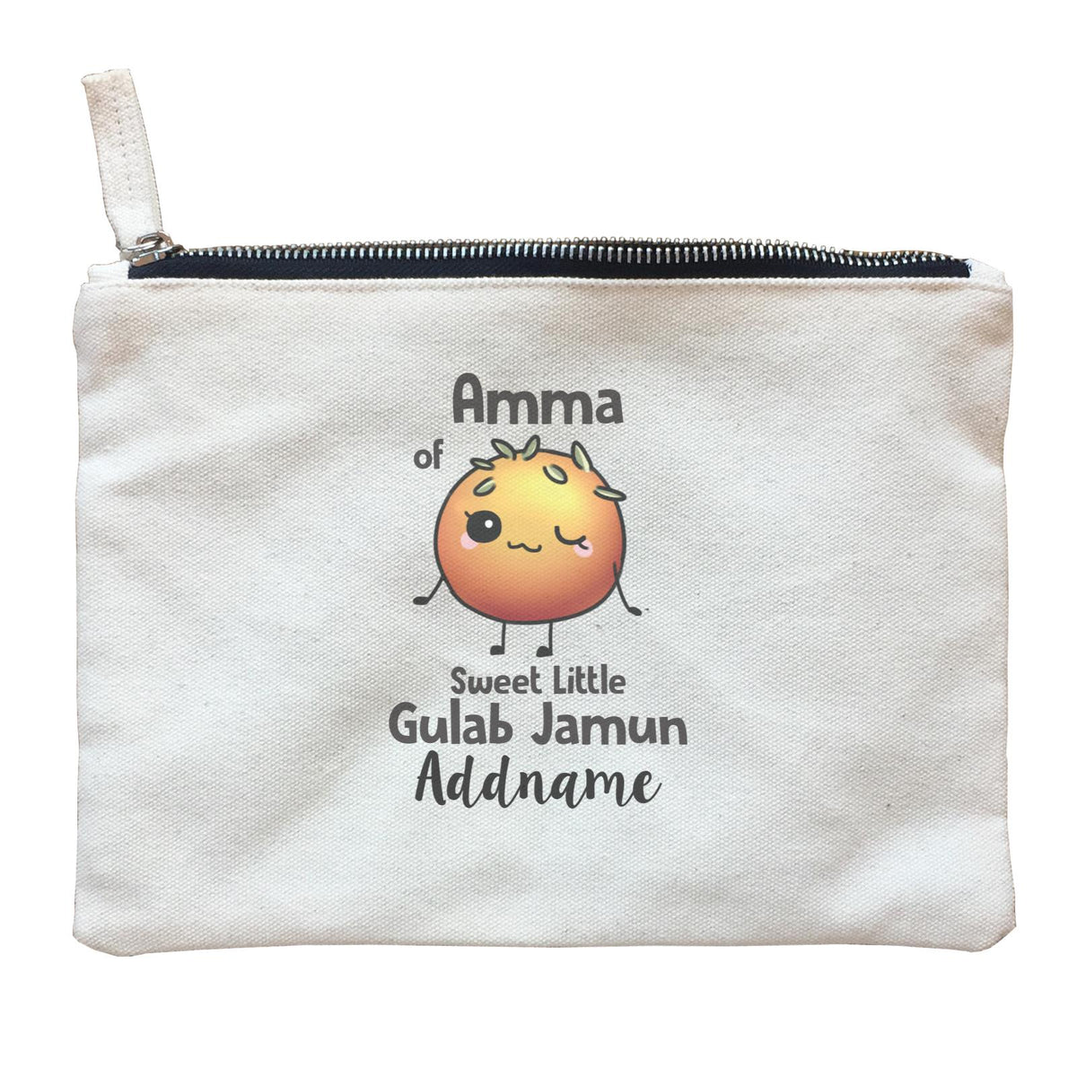 Deepavali Cute Amma Gulab Jamun Addname Zipper Pouch