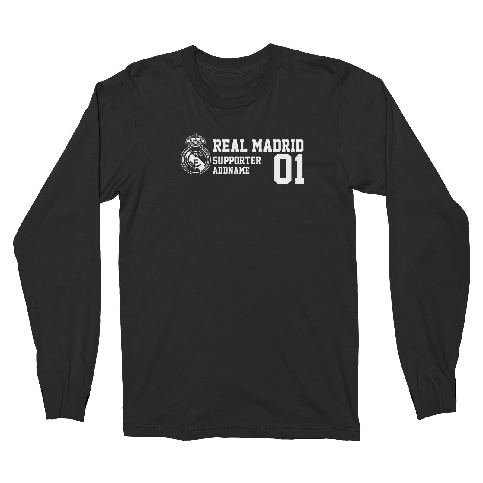 Real Madrid Football Supporter Addname Long Sleeve Unisex T-Shirt