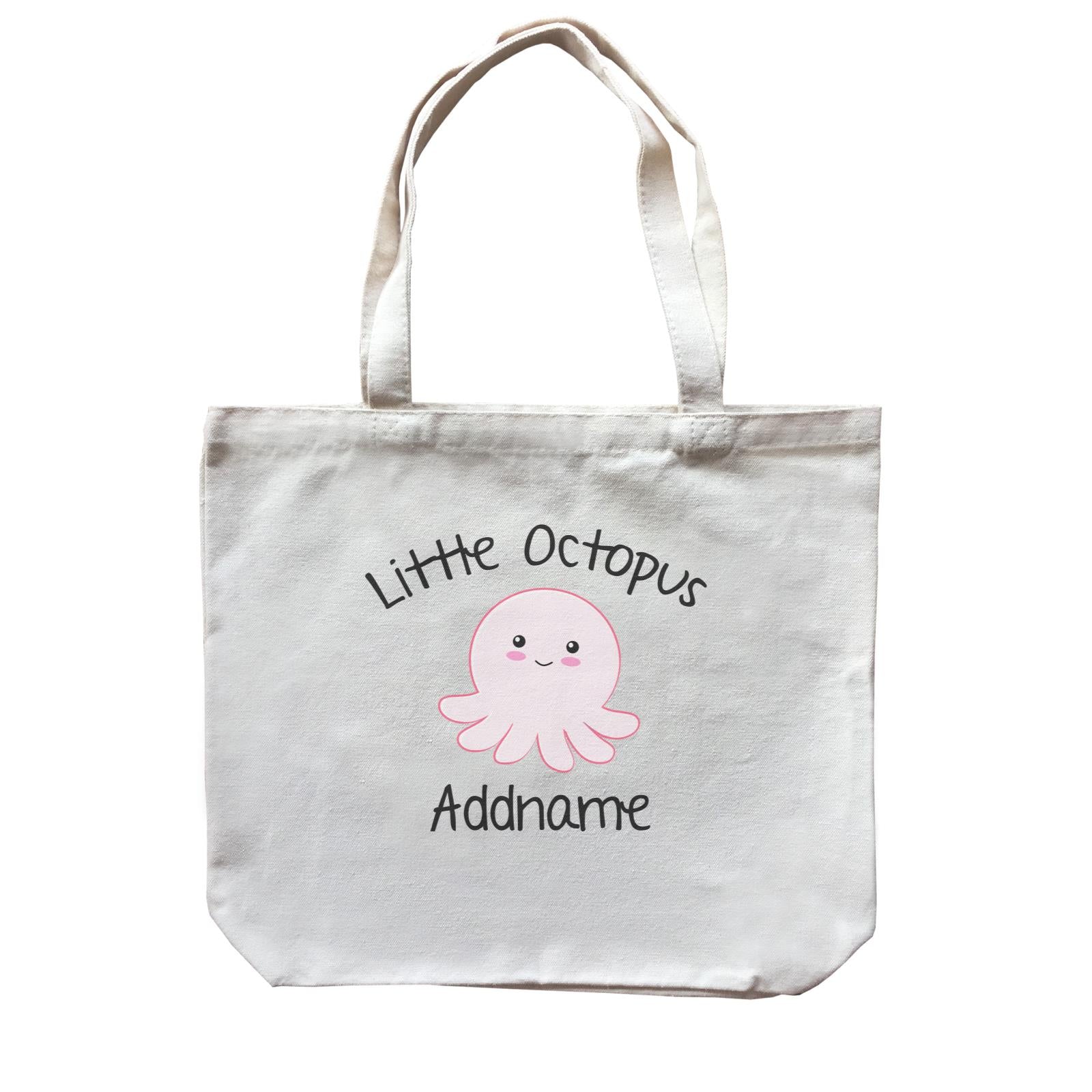Cute Animals And Friends Series Little Octopus Boy Addname Canvas Bag