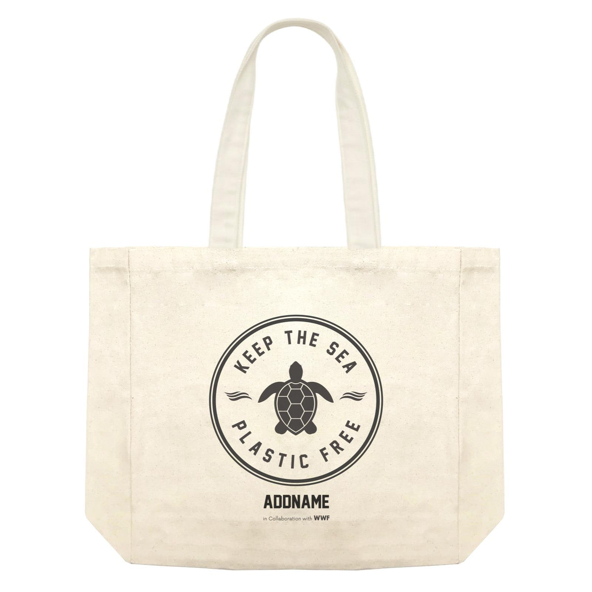Keep The Sea Plastic Free Turtle Stamp Addname Shopping Bag