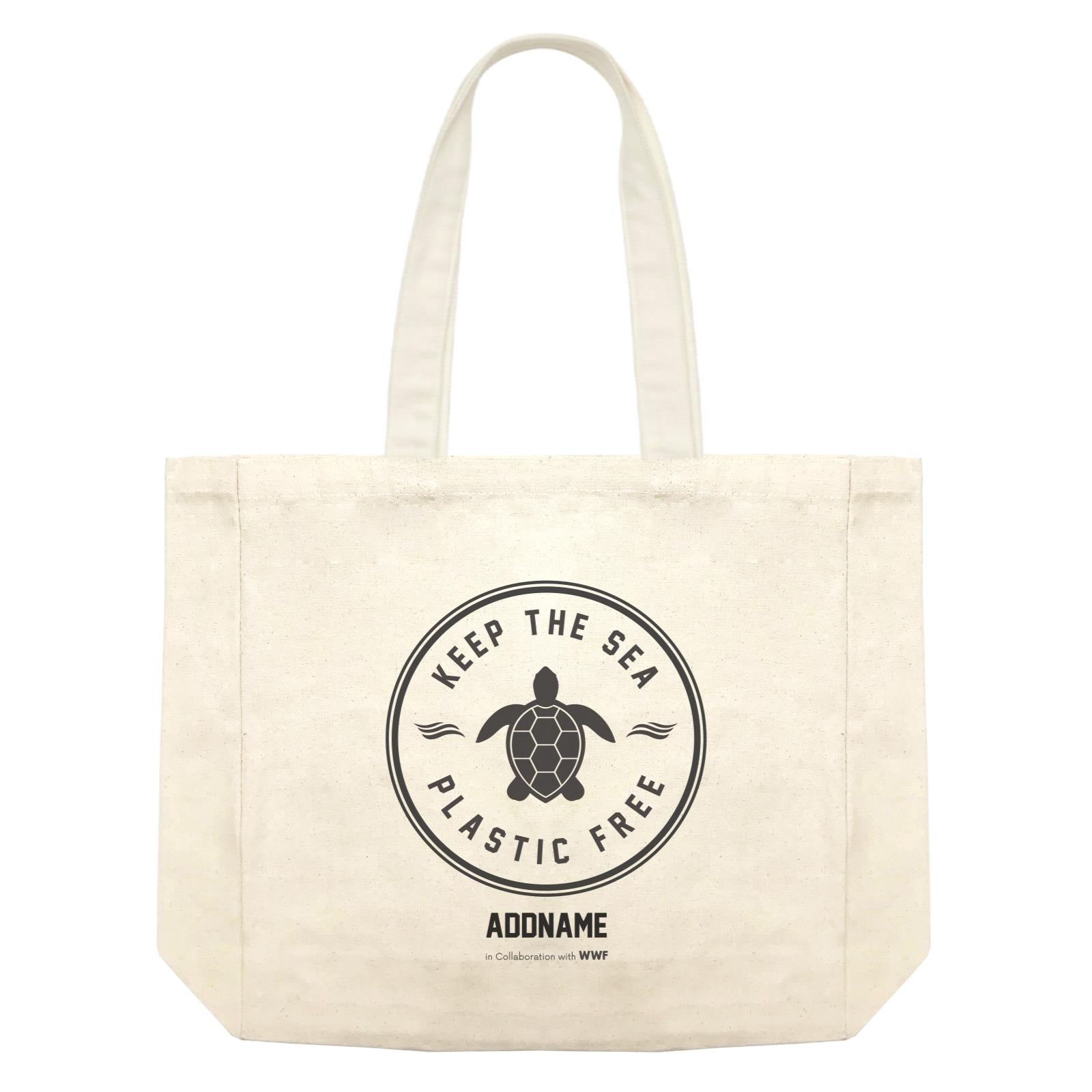 Keep The Sea Plastic Free Turtle Stamp Addname Shopping Bag