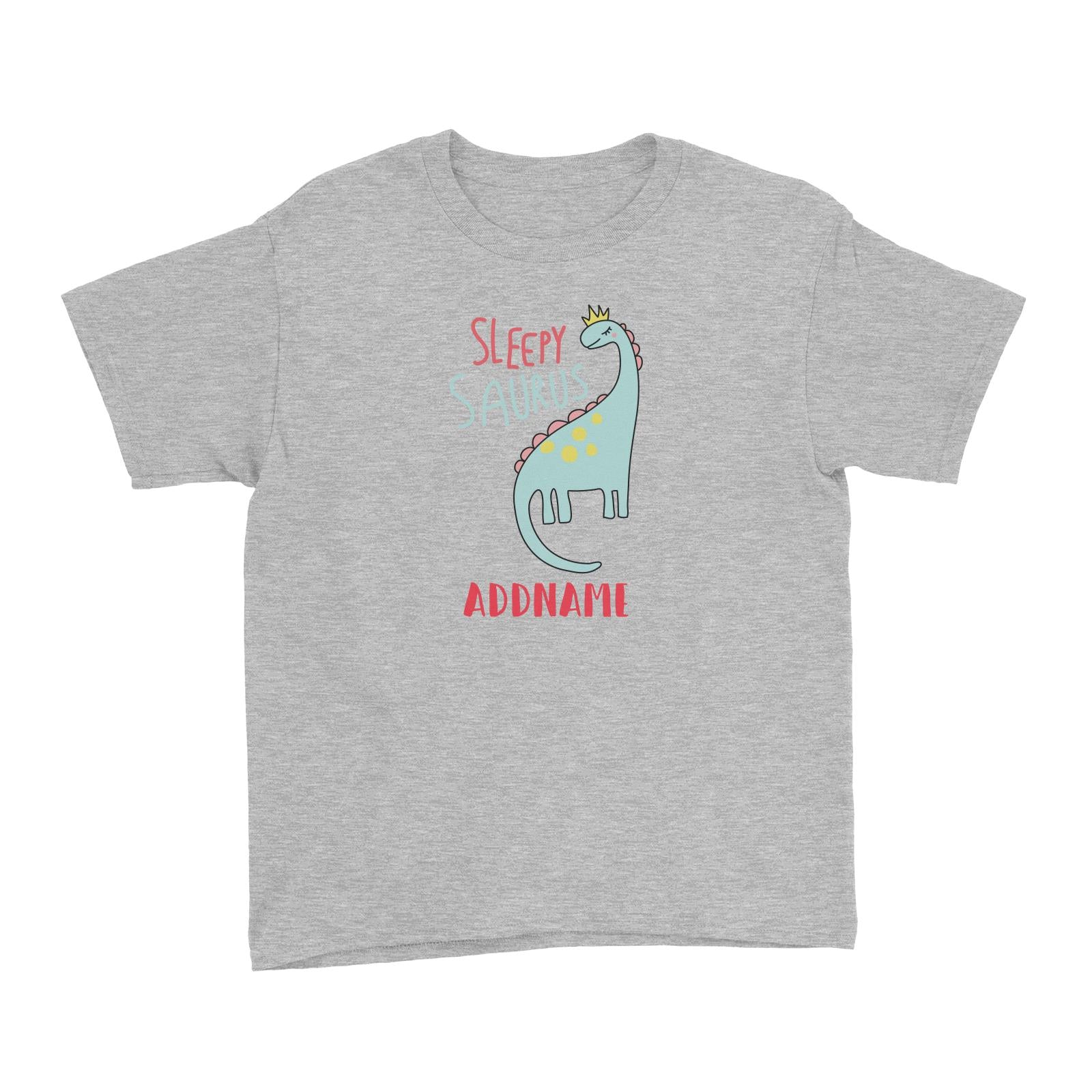 Cool Vibrant Series Sleepysaurus Addname Kid's T-Shirt