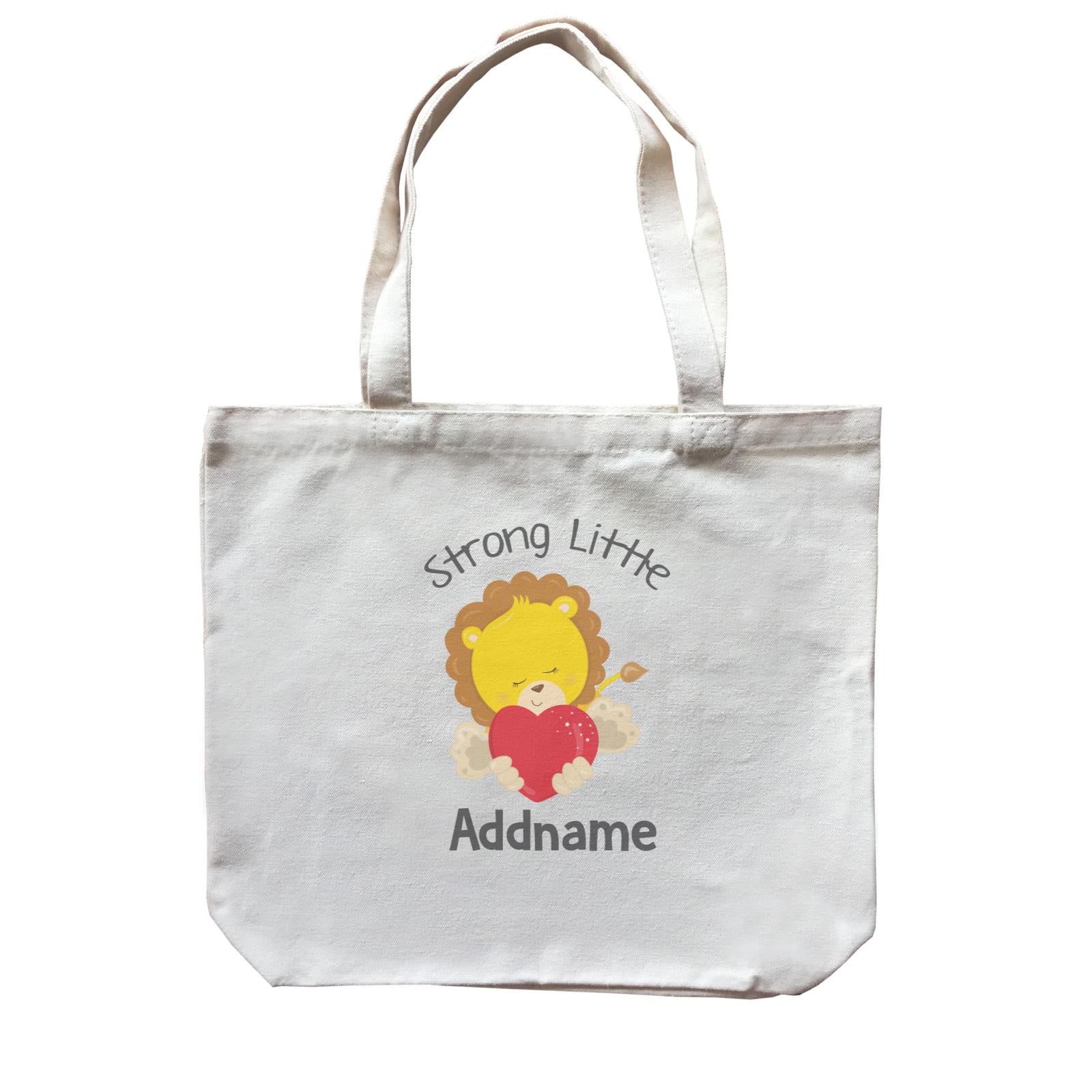 Animal Hearts Strong Little Lion Addname Canvas Bag