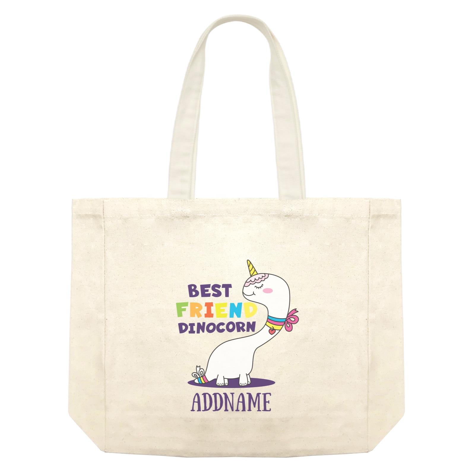 Cool Cute Unicorn Best Friend Dinocorn Addname Shopping Bag
