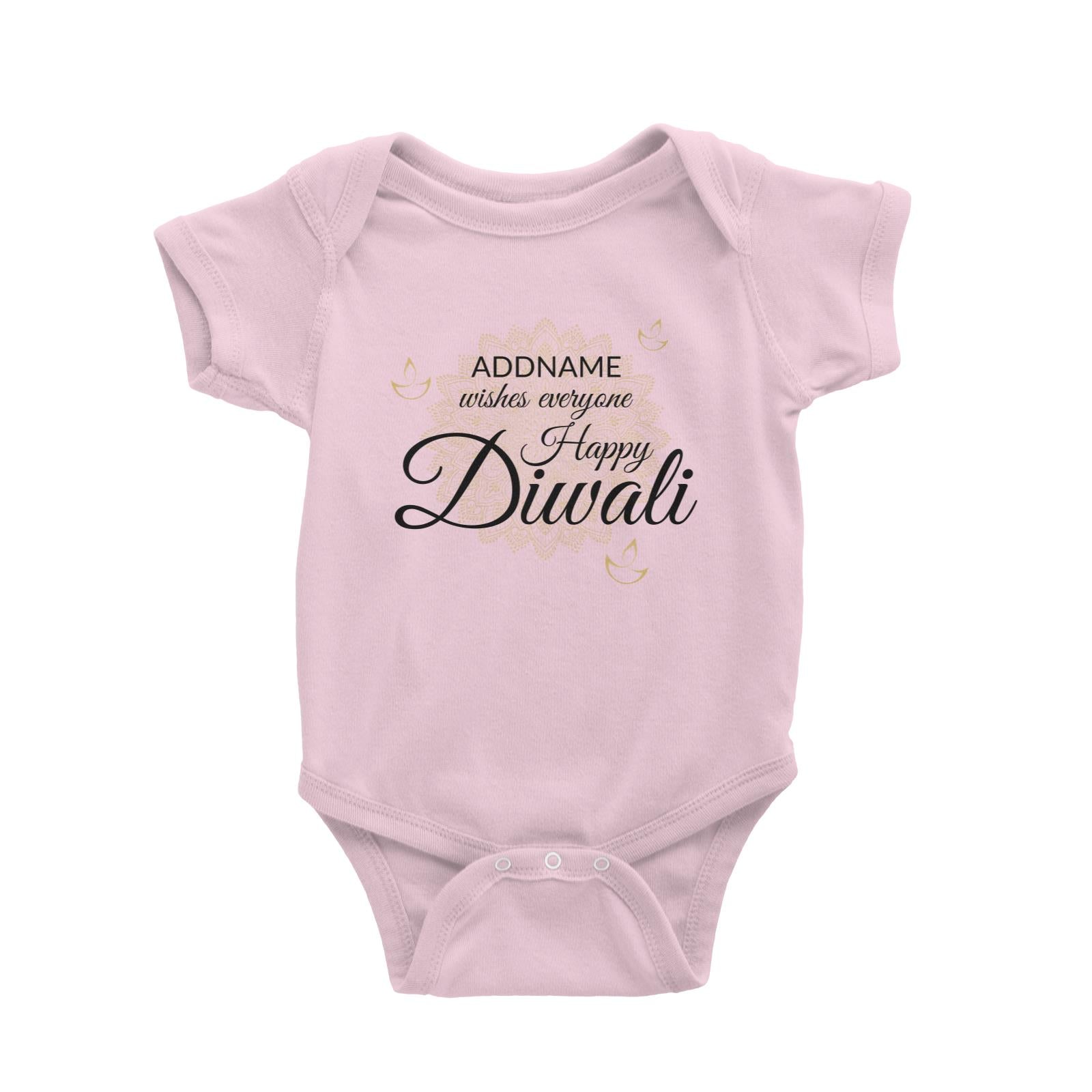 Addname Wishes Everyone Happy Diwali with Mandala Baby Romper