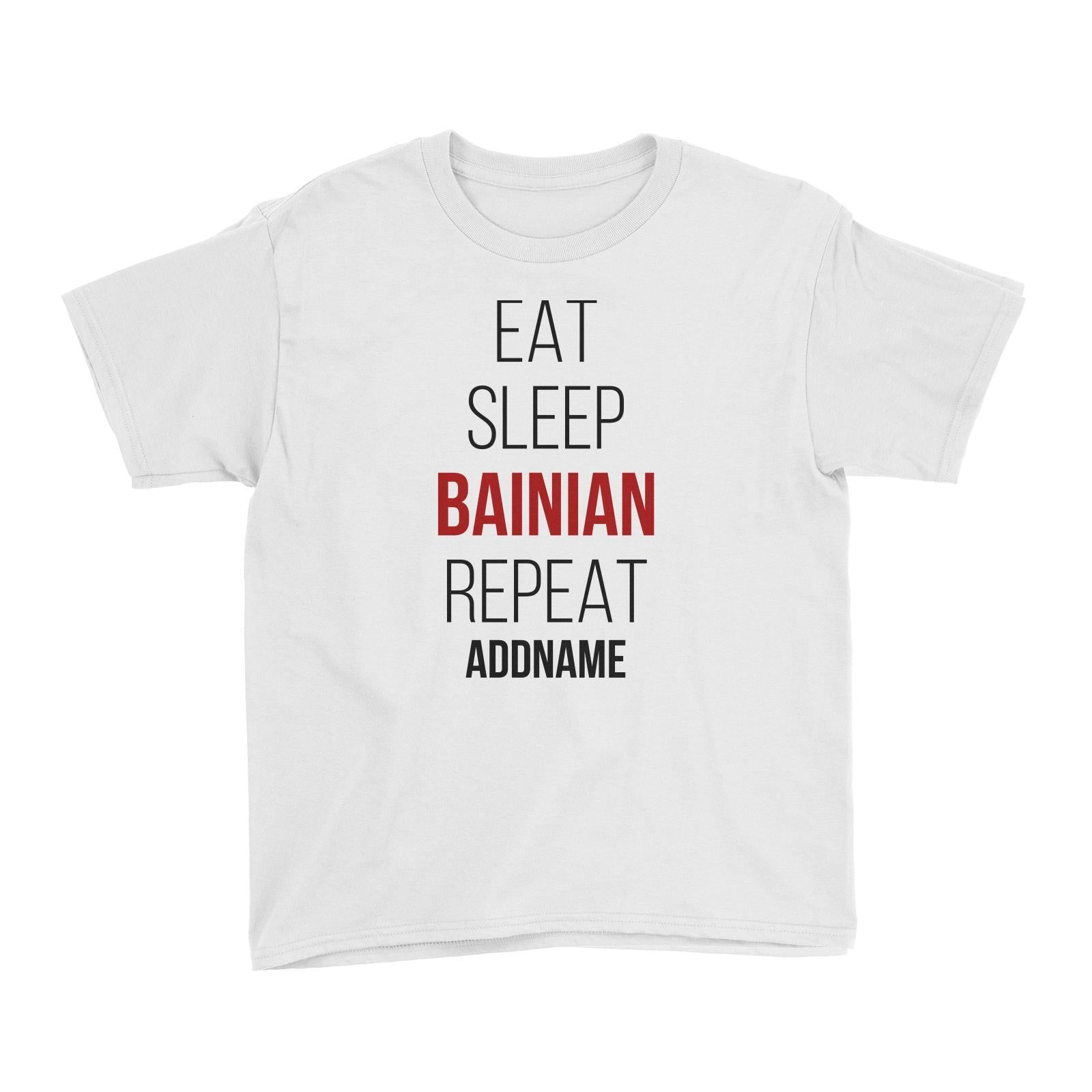 Chinese New Year Eat Sleep Bainian Repeat Kid's T-Shirt  Personalizable Designs Hashtag