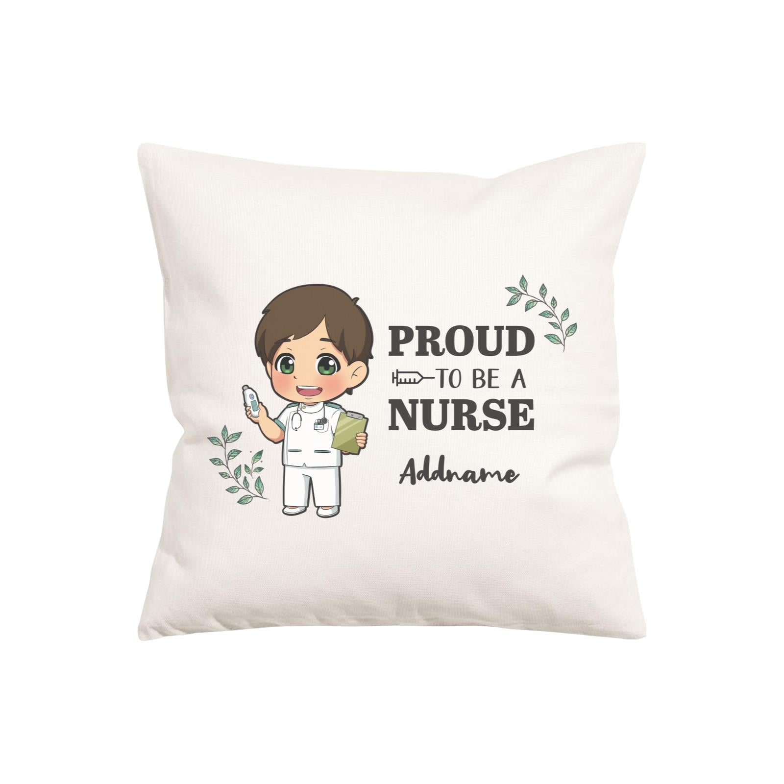 Proud To Be A Nurse Chibi Male Chinese Pillow Cushion