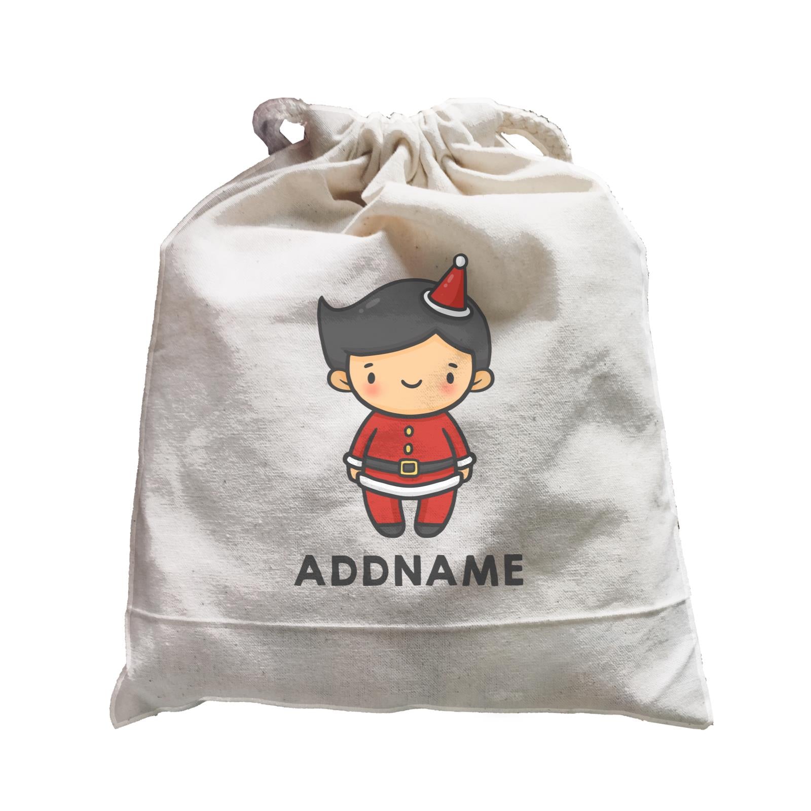 Xmas Cute Boy Addname Satchel