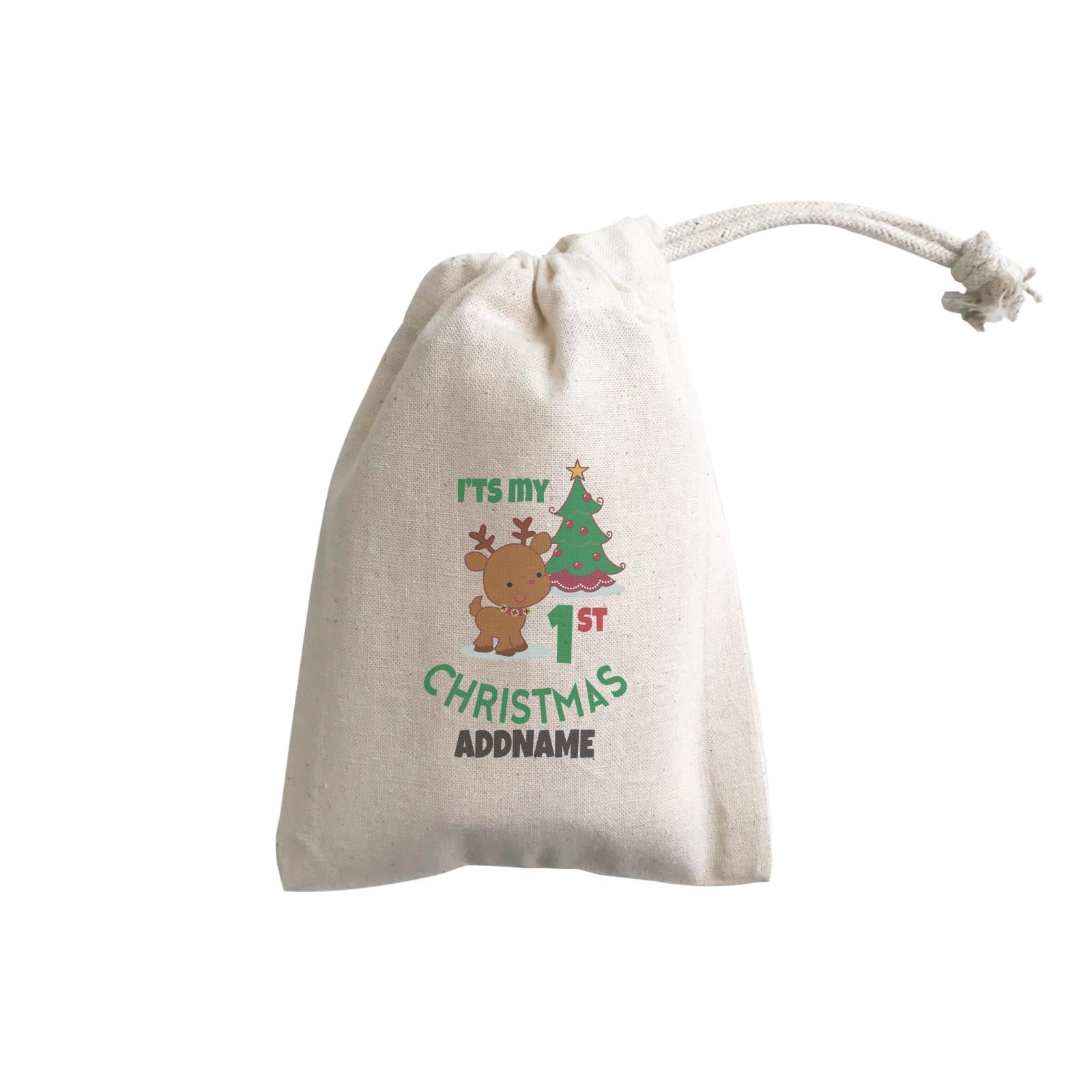 Xmas My 1st Christmas with Cute Reindeer & Christmas Tree GP Gift Pouch
