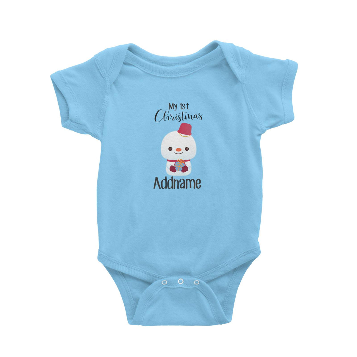 Christmas Cute Animal Series My 1st Christmas Snowman Baby Romper
