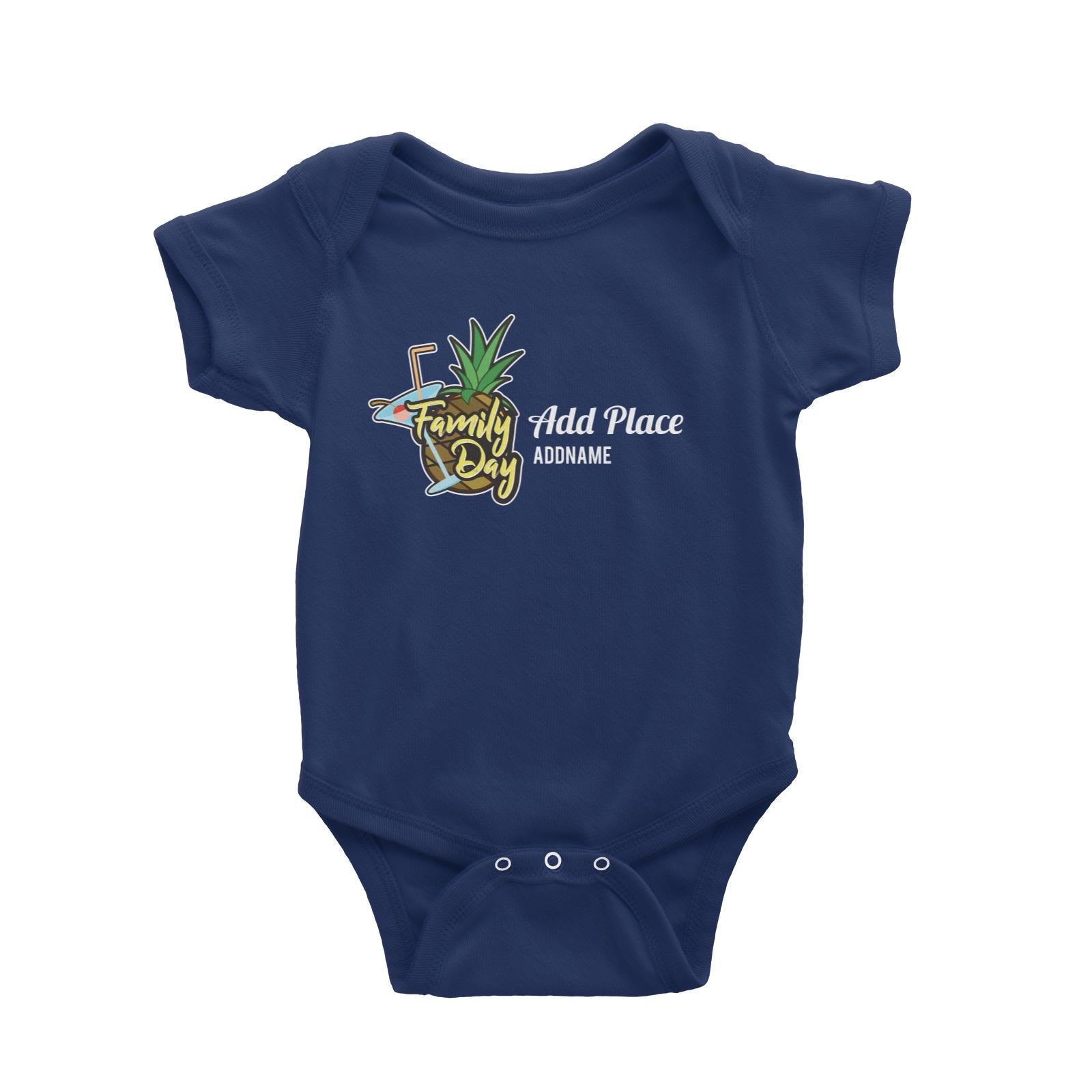 Family Day Tropical Pineapple Family Day Addname And Add Place Baby Romper